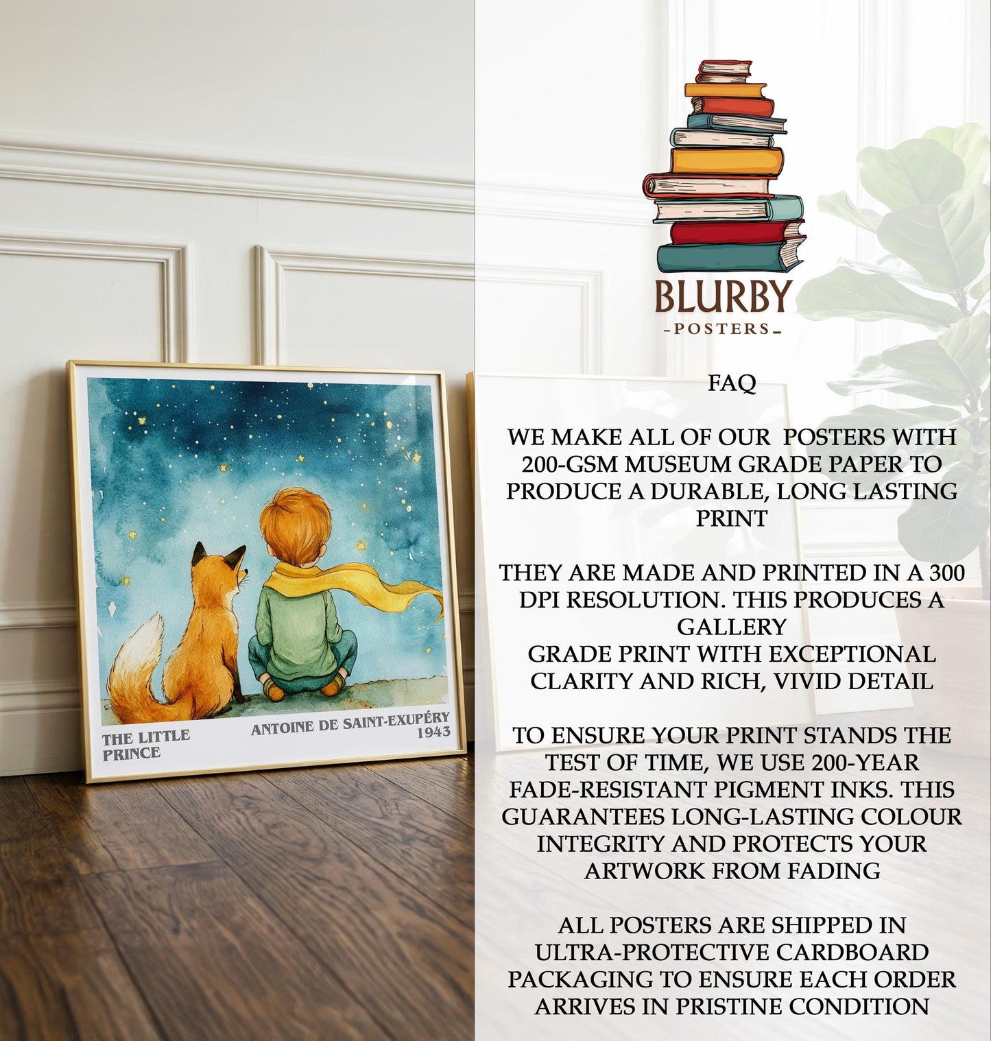 The Little Prince by Antoine De Saint-Exupéry | Book Poster | Literary Art Gift For Book Lover | Novel Inspired Wall Art | Free Delivery