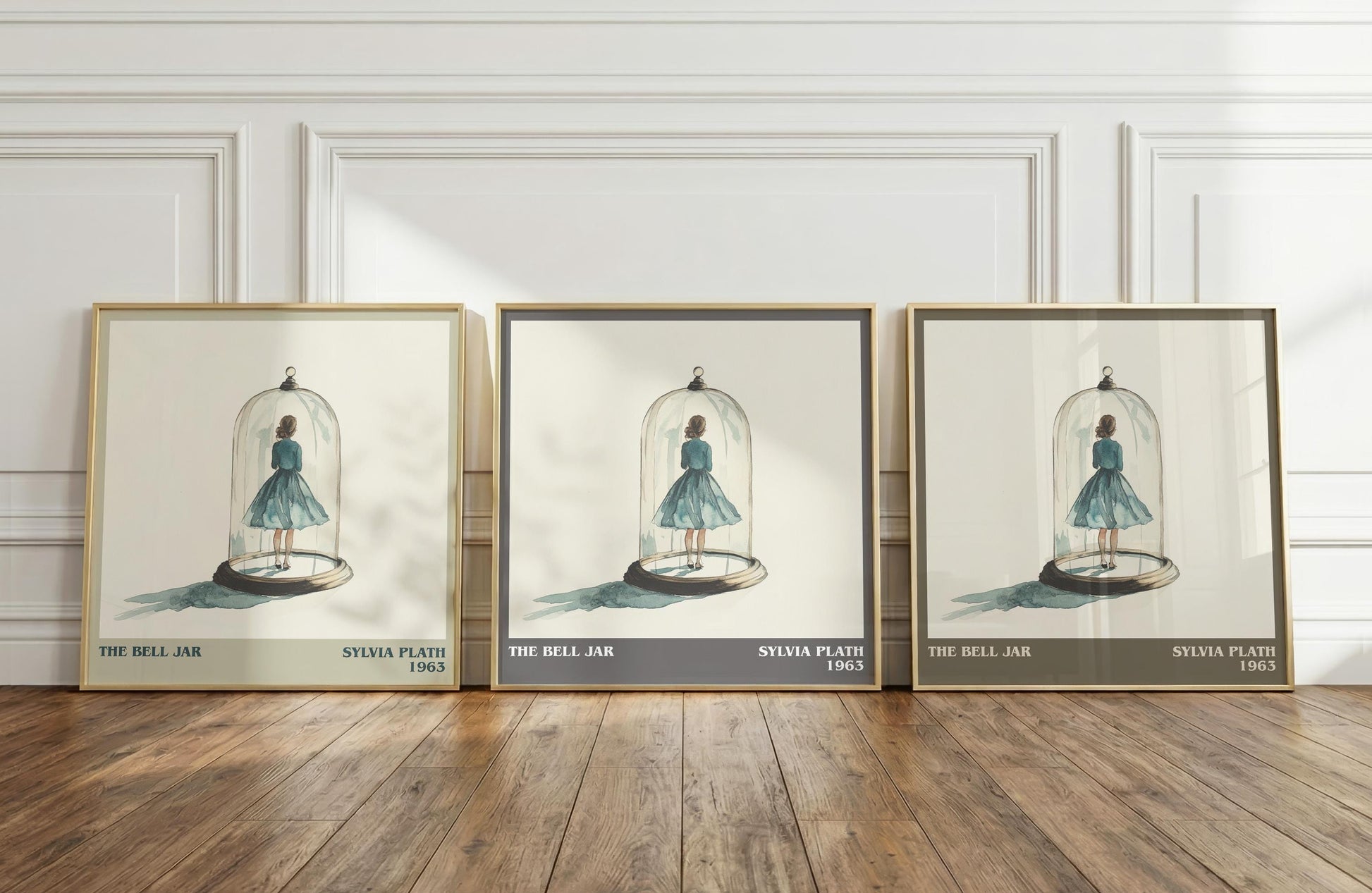 The Bell Jar literary print framed by window – literary home decor