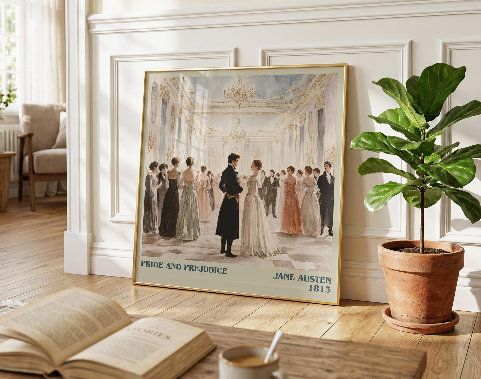 Pride and Prejudice literary poster paired in gallery wall – literary art prints