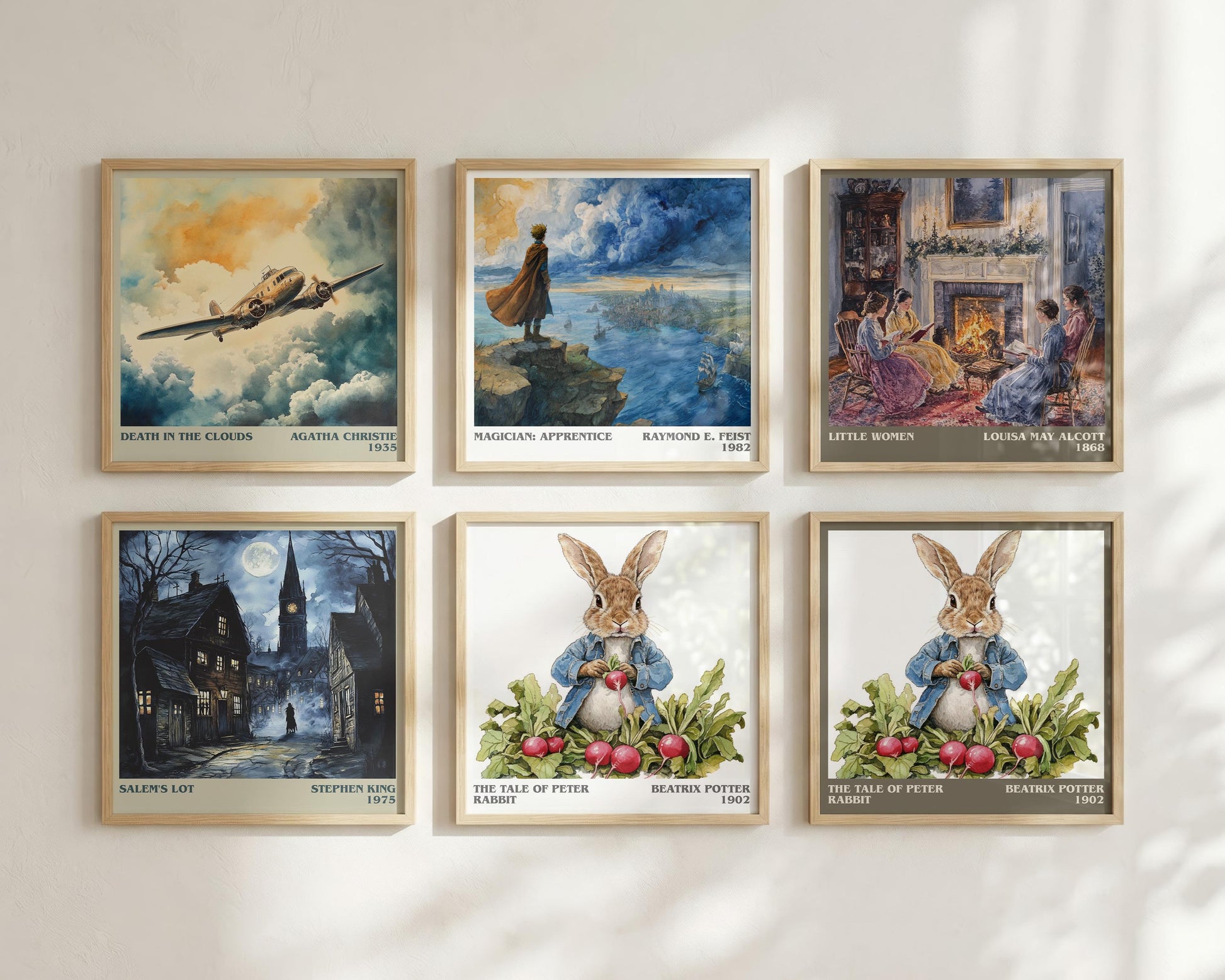 The Tale of Peter Rabbit literary book poster framed on wall – childrens wall art