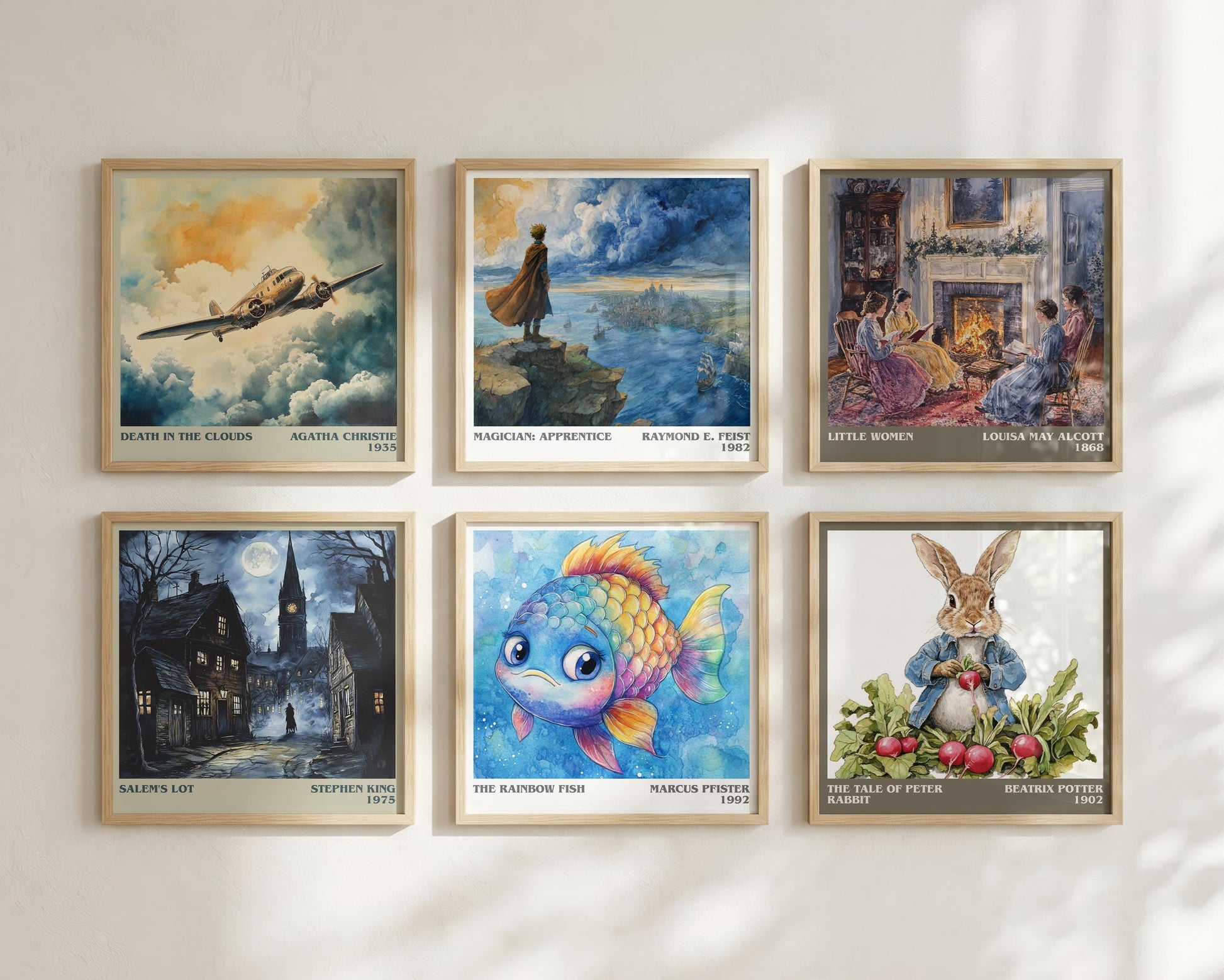 The Rainbow Fish literary book poster framed on wall – childrens wall art