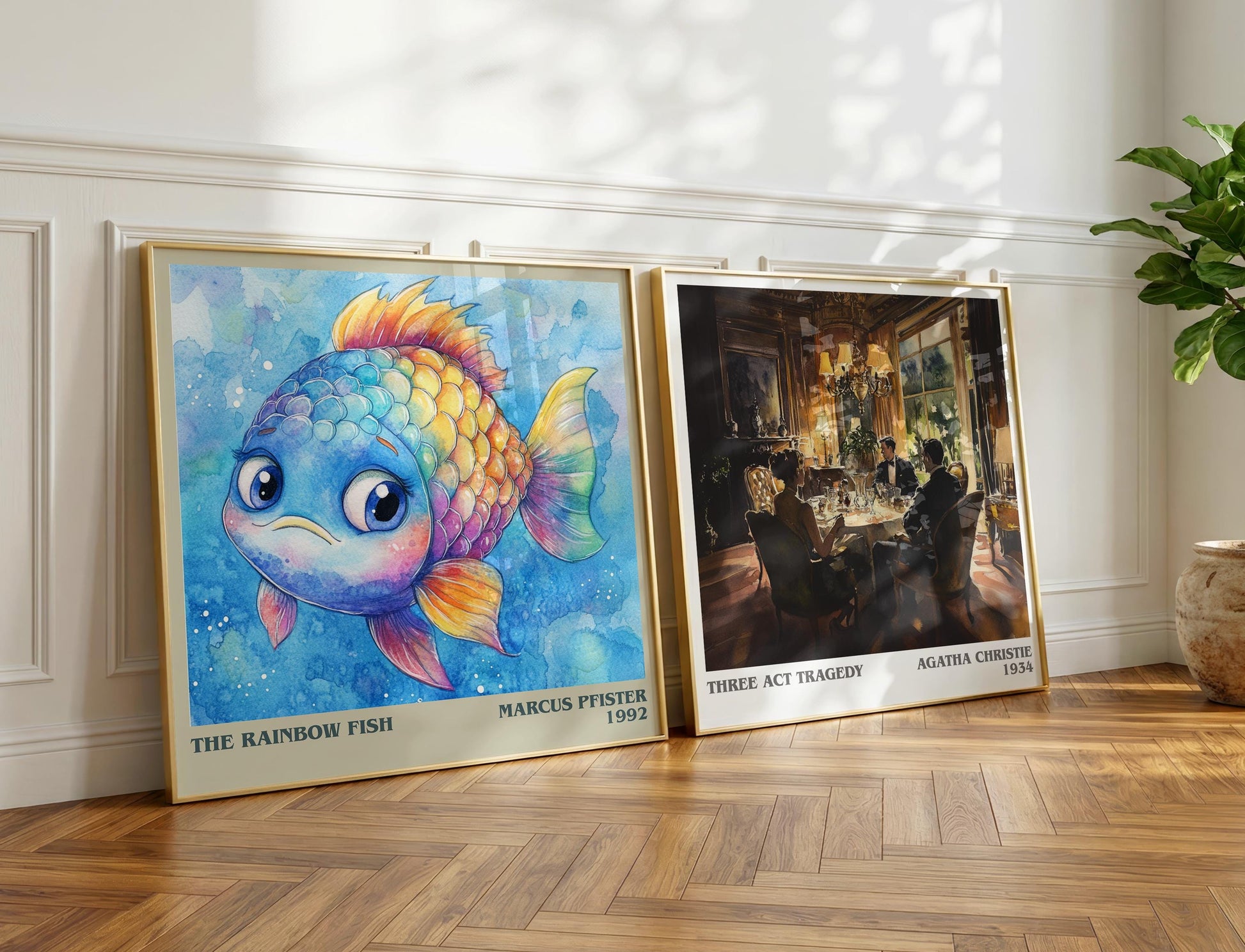 The Rainbow Fish book poster packaging – museum-quality print rolled in protective tube