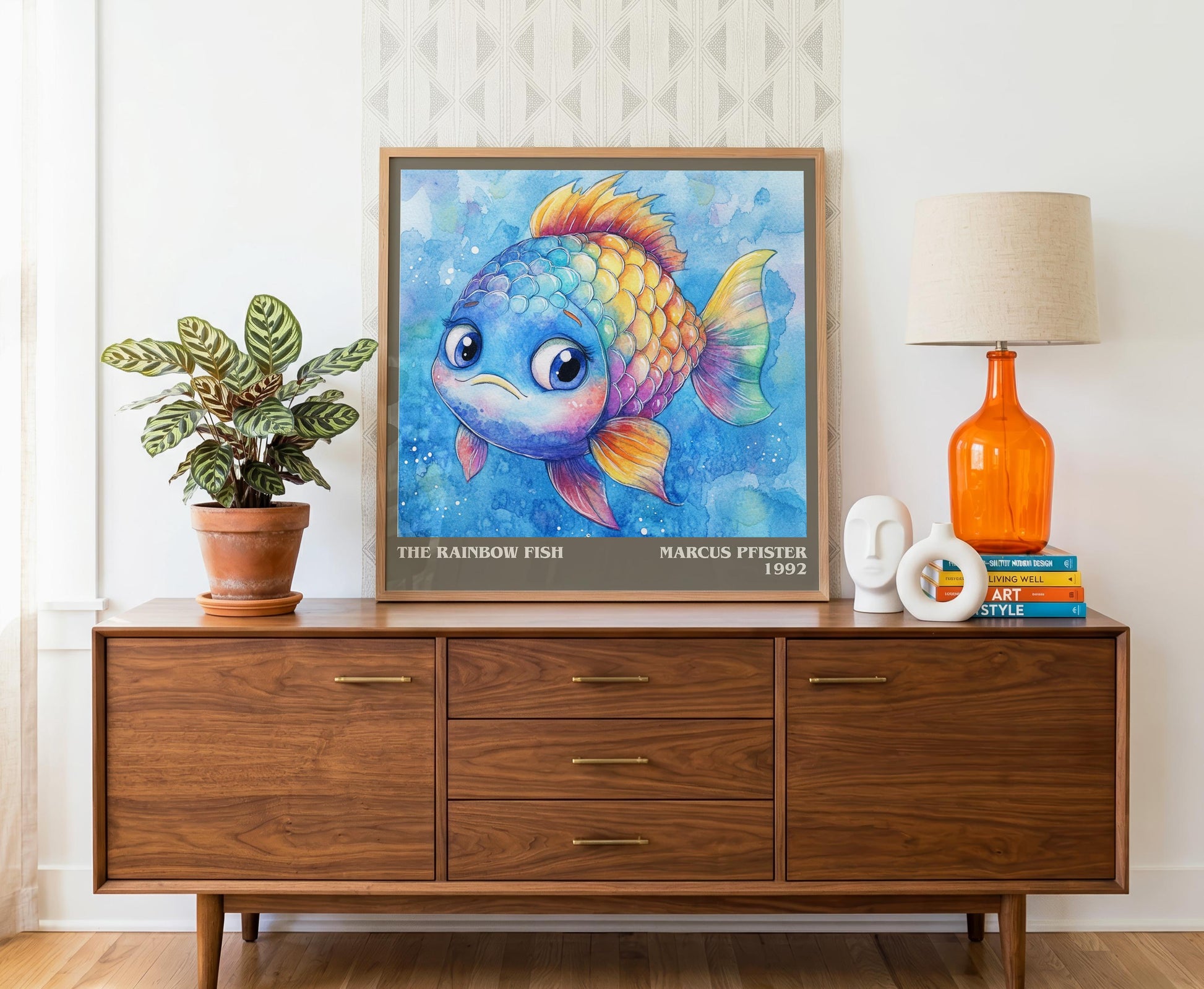 The Rainbow Fish literary literary print detail – Marcus Pfister book art