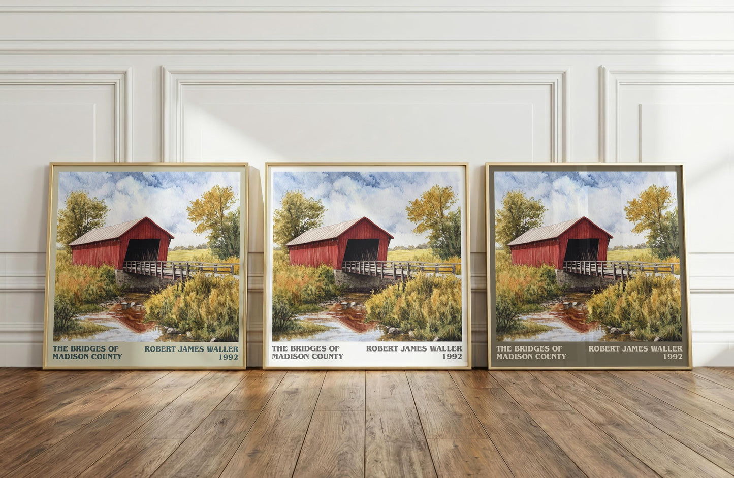 The Bridges of Madison County literary print framed by window – literary home decor