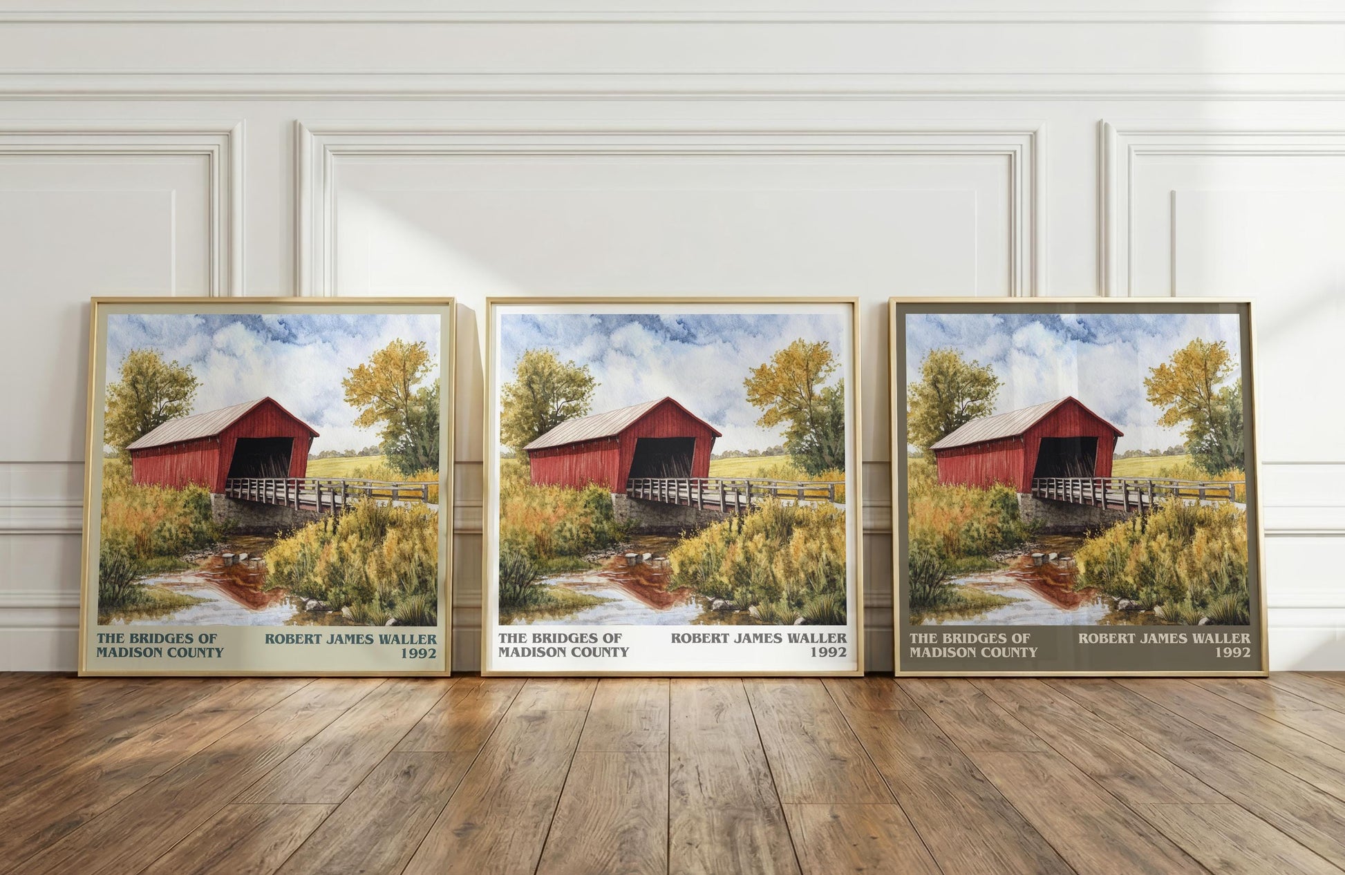 The Bridges of Madison County literary print framed by window – literary home decor