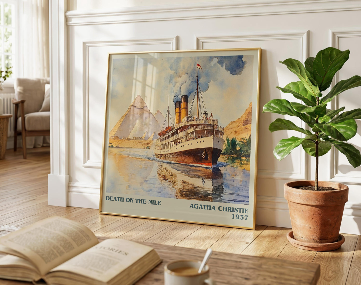 Death on the Nile literary poster paired in gallery wall – literary art prints