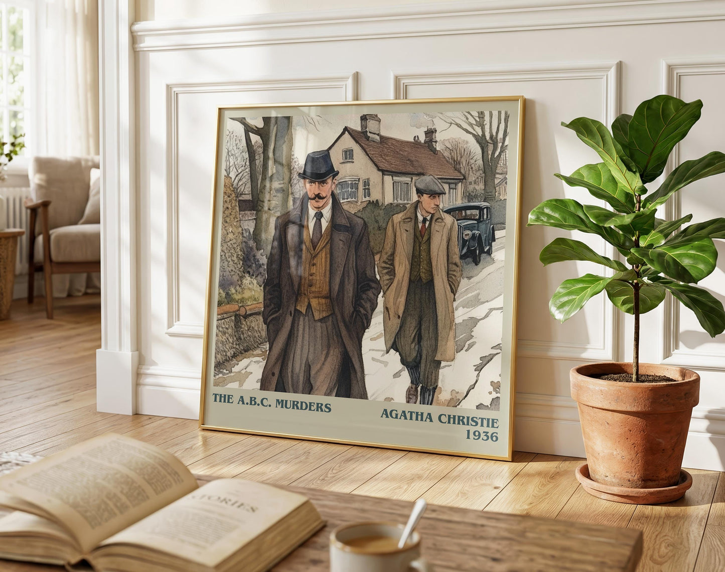 The A.B.C. Murders literary poster paired in gallery wall – literary art prints
