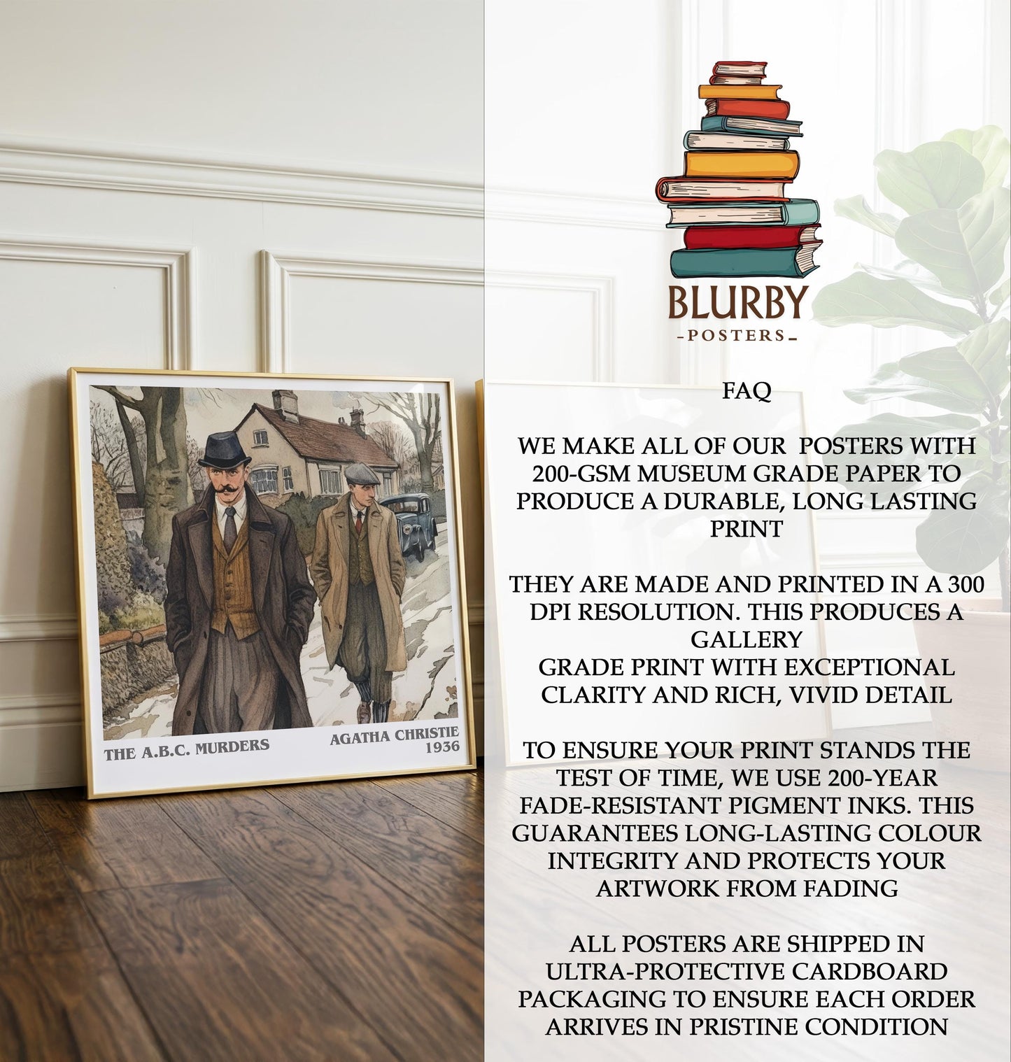 The A.B.C. Murders by Agatha Christie | Book Poster | Literary Art Gift For Book Lover | Novel Inspired Wall Art | Free Delivery