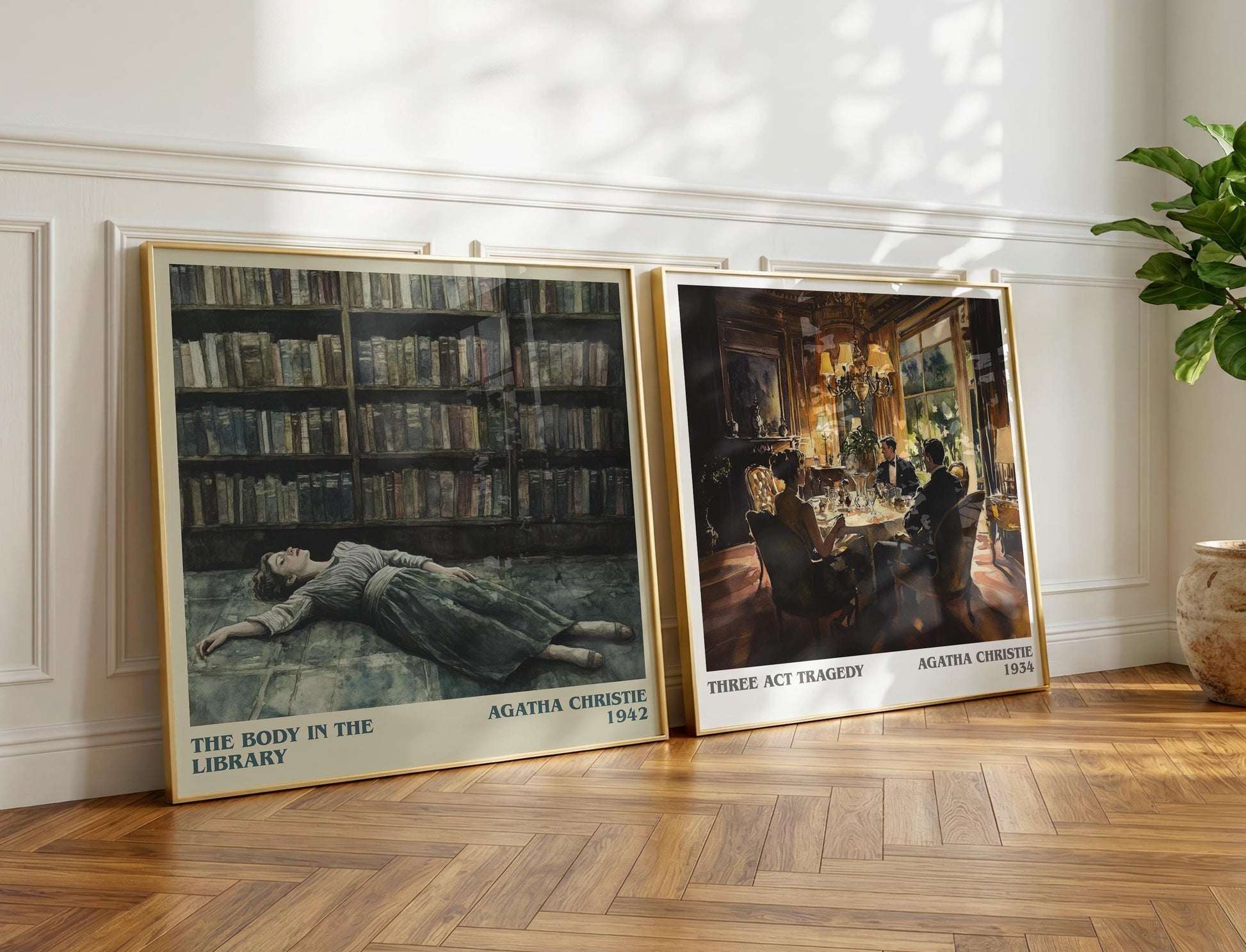 The Body in the Library book poster packaging – museum-quality print rolled in protective tube