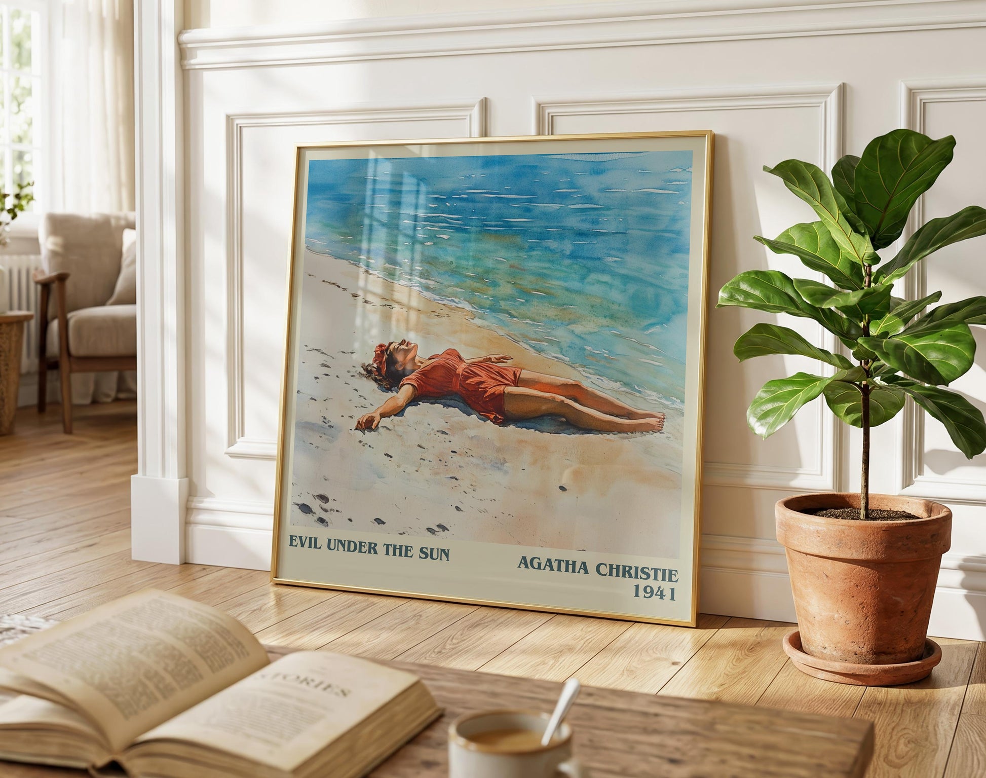 Evil Under the Sun literary poster paired in gallery wall – literary art prints