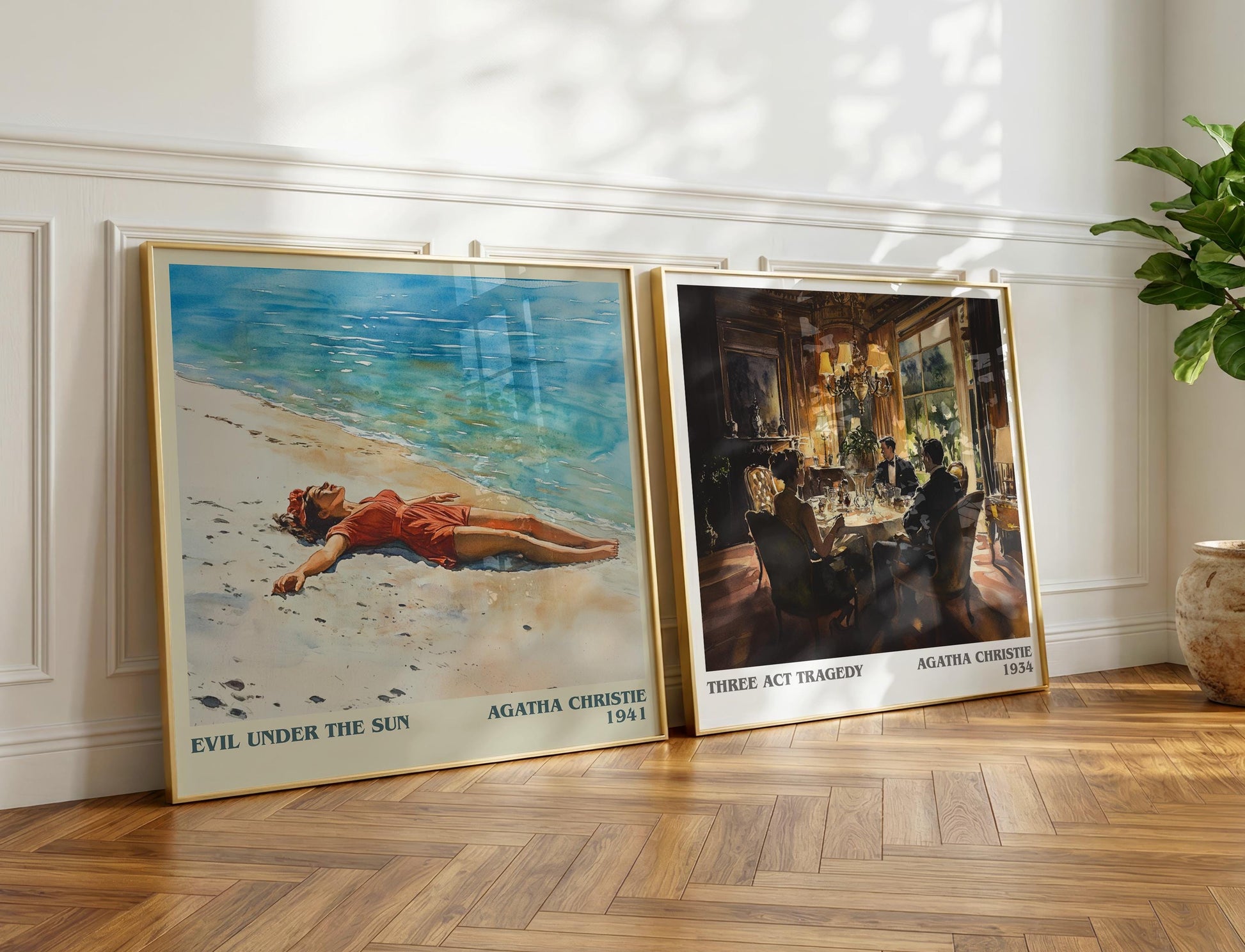 Evil Under the Sun book poster packaging – museum-quality print rolled in protective tube