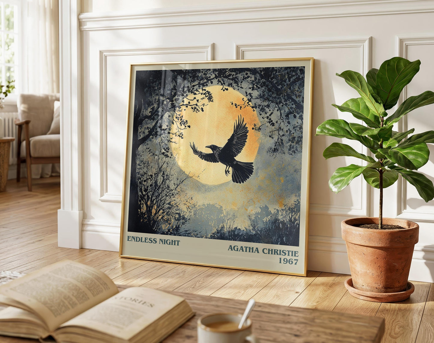Endless Night literary poster paired in gallery wall – literary art prints