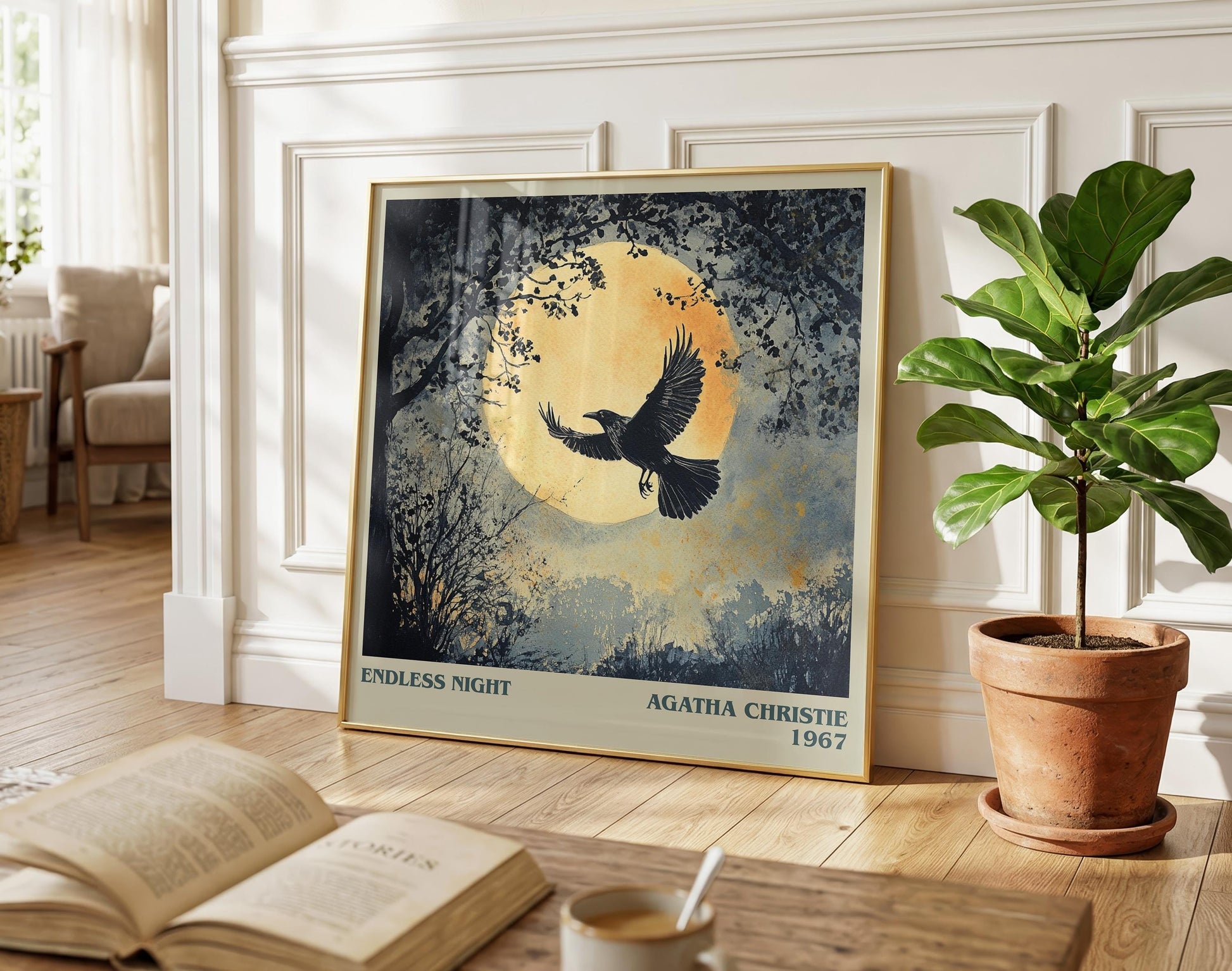 Endless Night literary poster paired in gallery wall – literary art prints