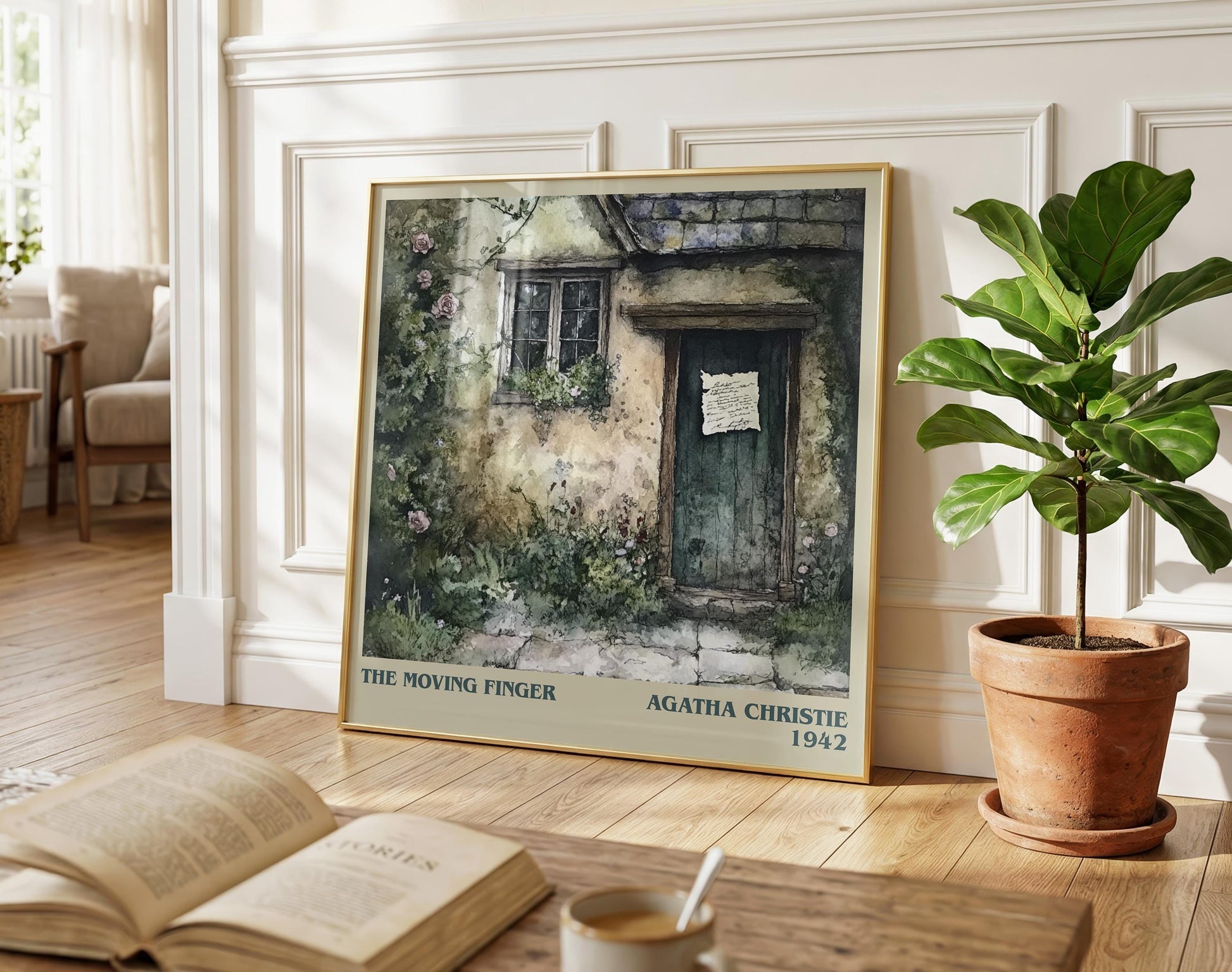 The Moving Finger literary poster paired in gallery wall – literary art prints