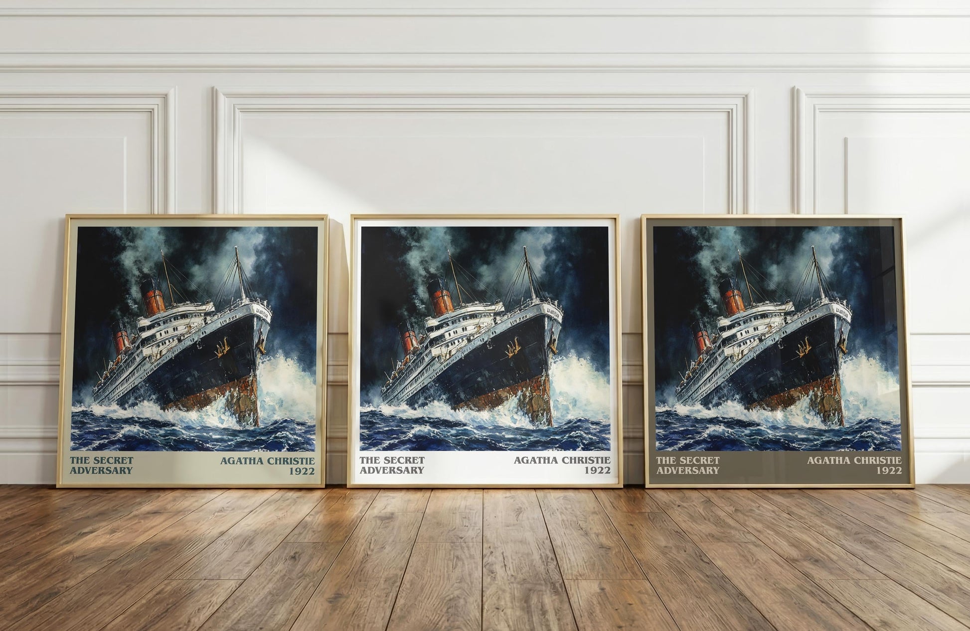 The Secret Adversary literary print framed by window – literary home decor
