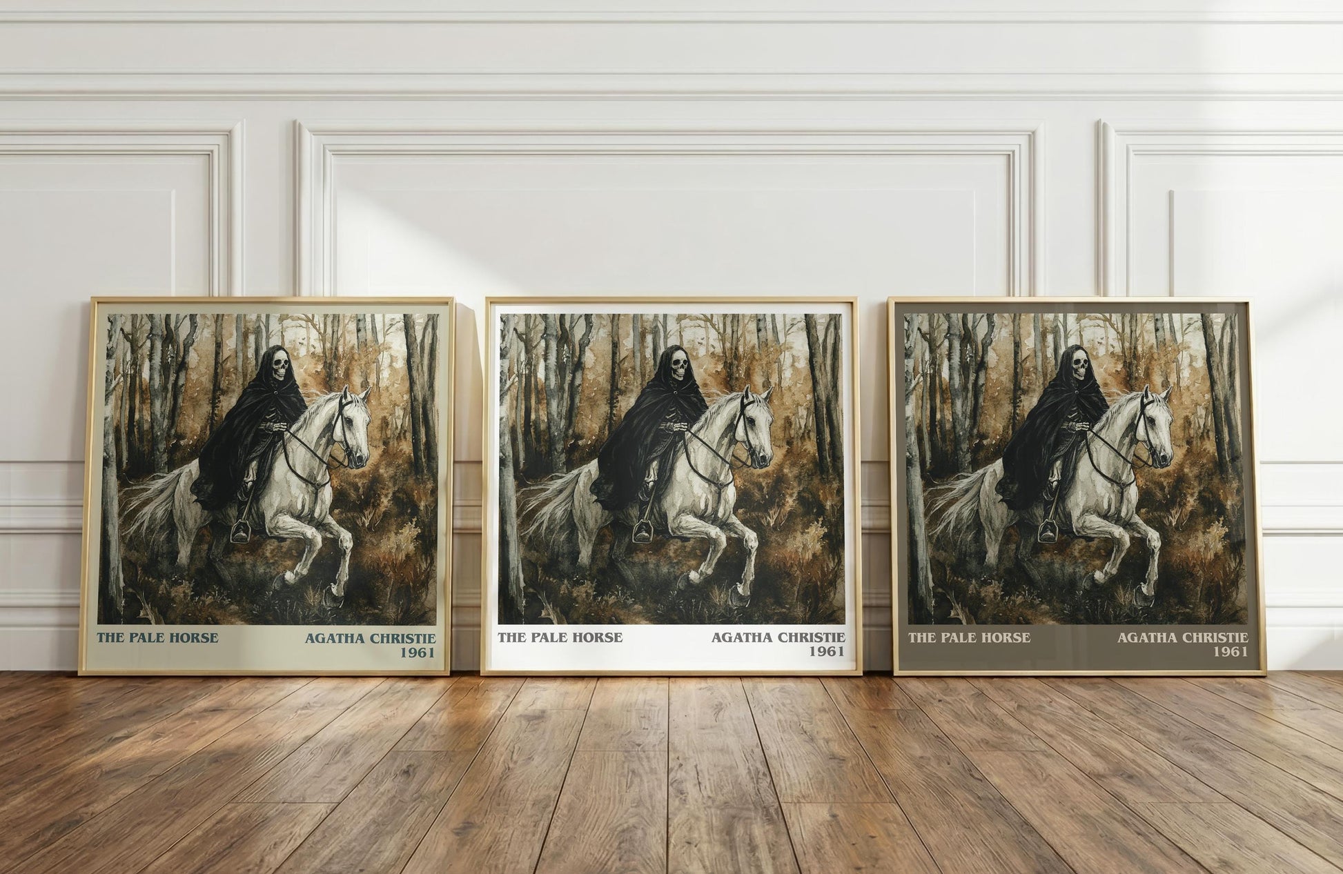 The Pale Horse literary print framed by window – literary home decor