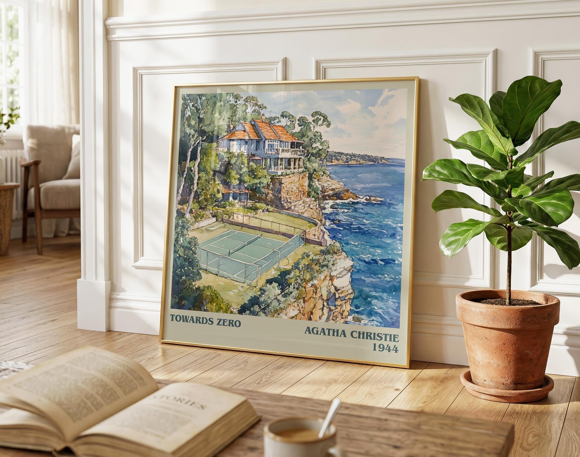 Towards Zero literary poster paired in gallery wall – literary art prints