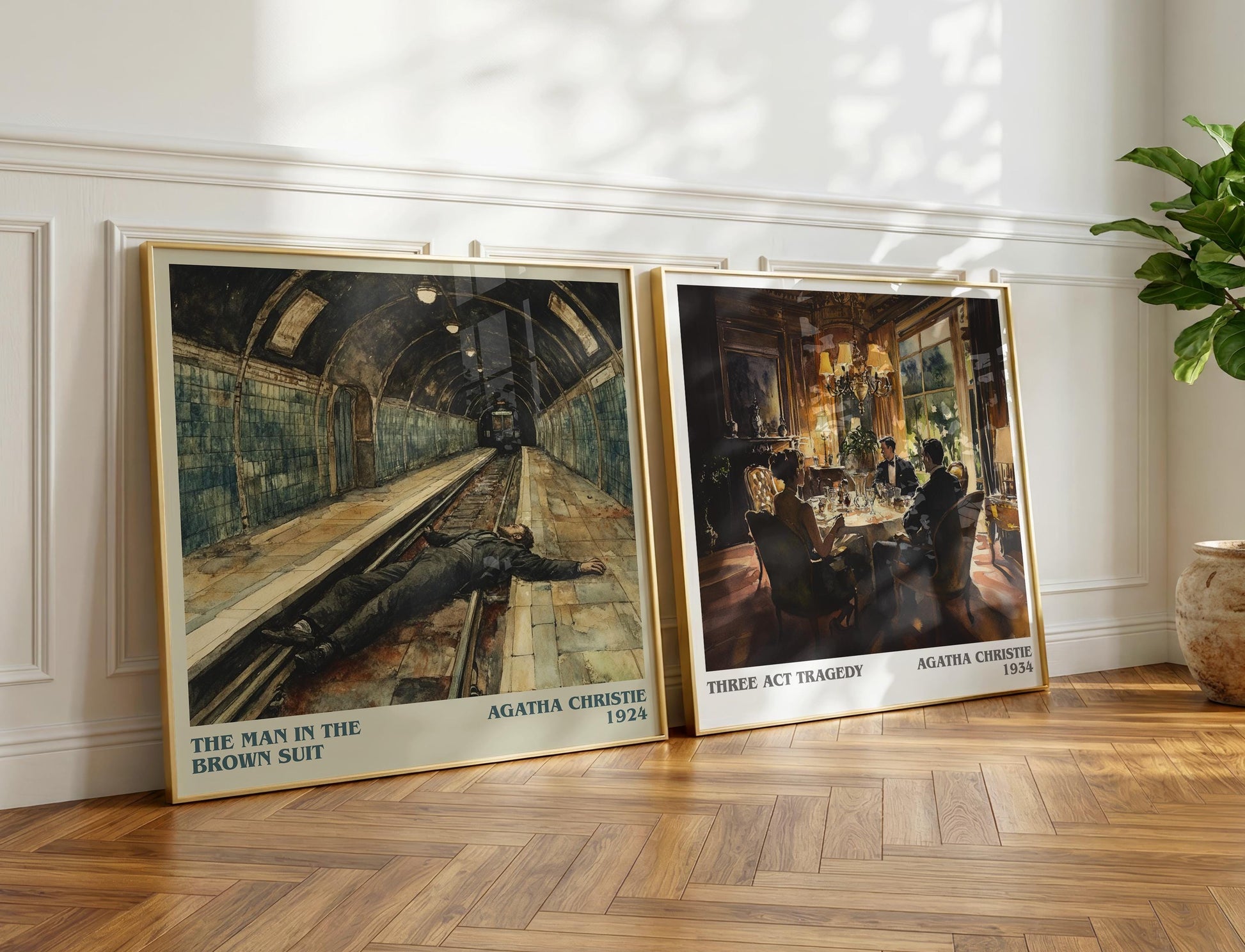 The Man in the Brown Suit book poster packaging – museum-quality print rolled in protective tube