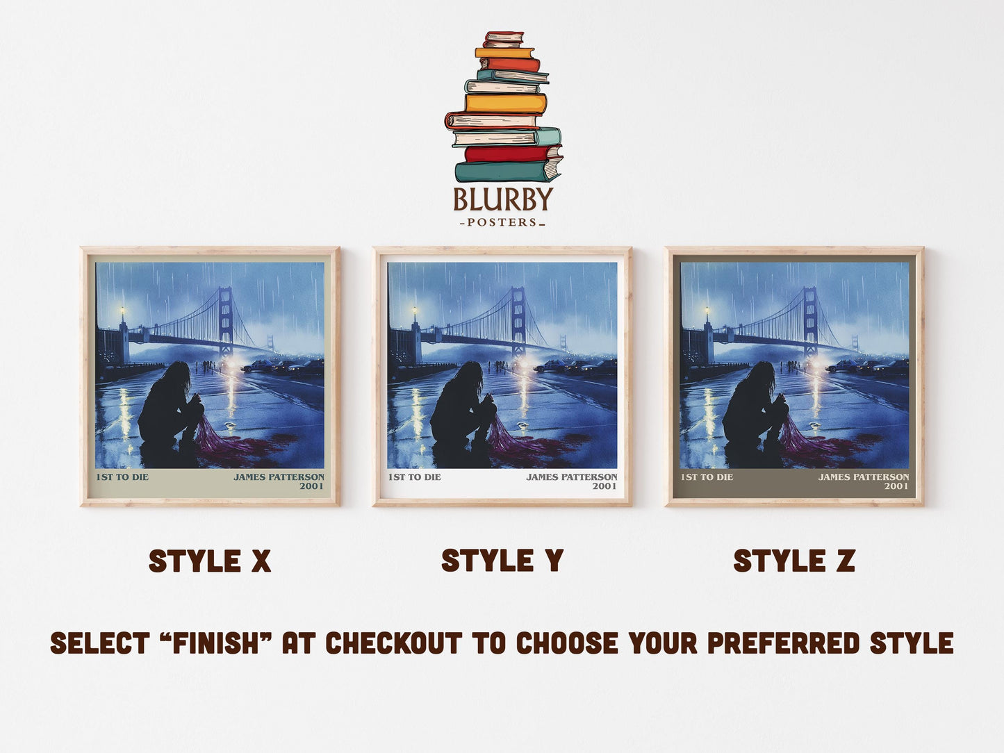 First To Die literary art print colour and style options – James Patterson book art
