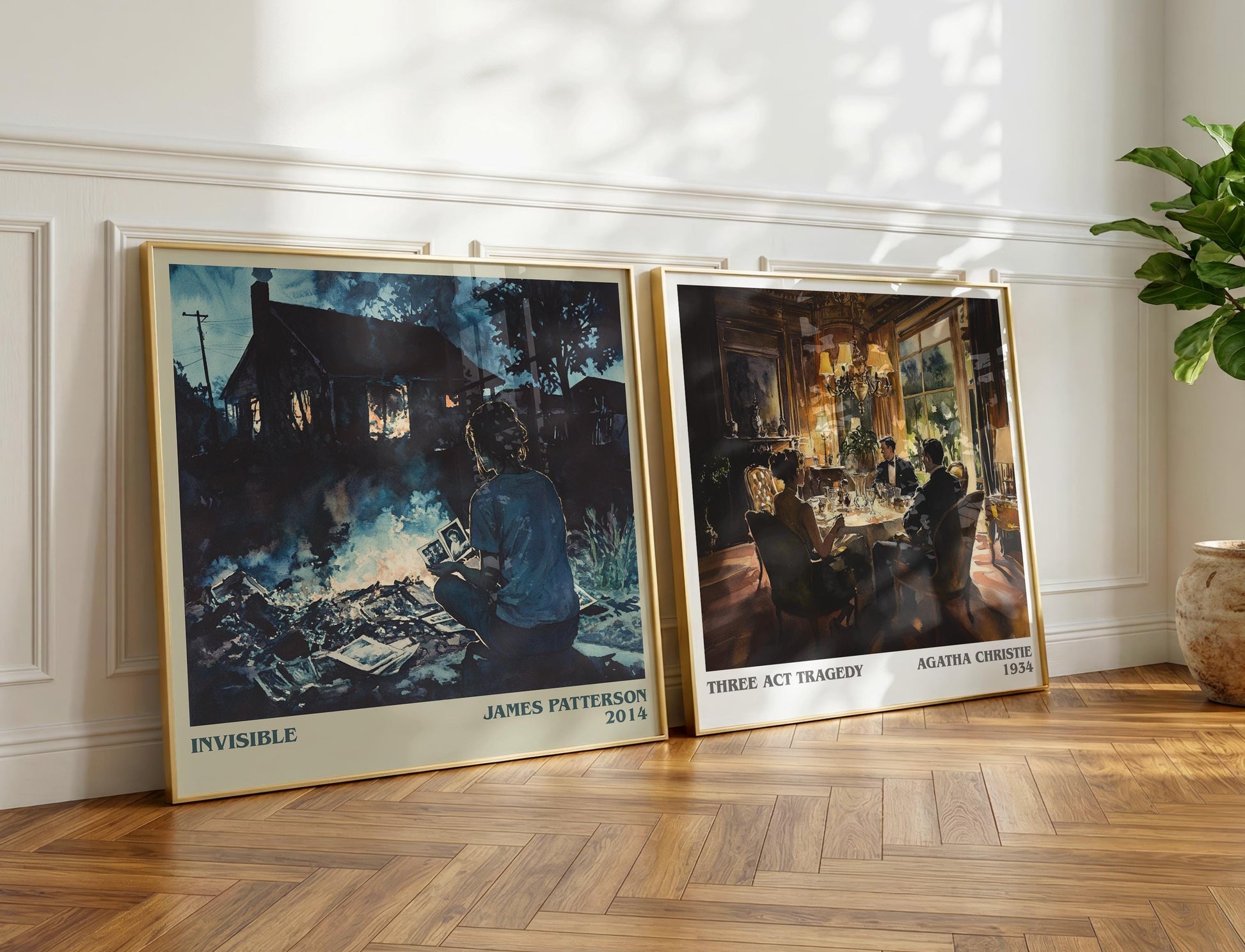 Invisible book poster packaging – museum-quality print rolled in protective tube