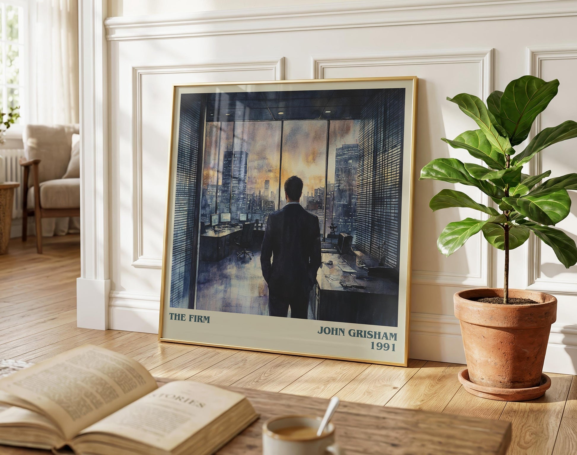 The Firm literary poster paired in gallery wall – literary art prints