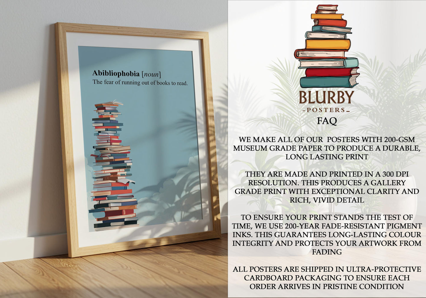Abibliophobia Definition Print | Literary Quote Art | Cozy Wall Decor | Book Lover Gift | Nook Poster | Reader Gift | Aesthetic Art - Book Poster Art Print Decor Bookish