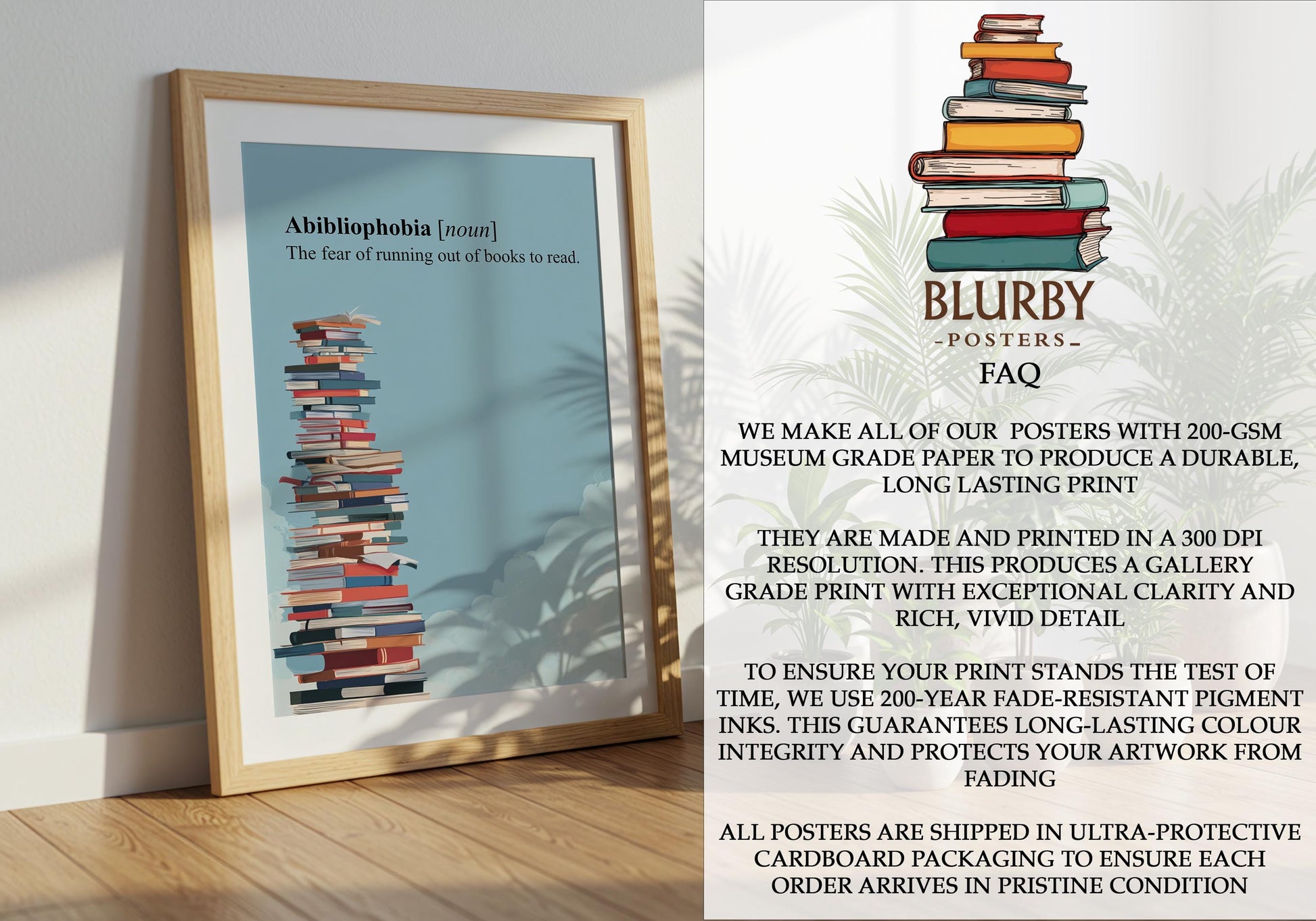 Abibliophobia Definition Print | Literary Quote Art | Cozy Wall Decor | Book Lover Gift | Nook Poster | Reader Gift | Aesthetic Art - Book Poster Art Print Decor Bookish