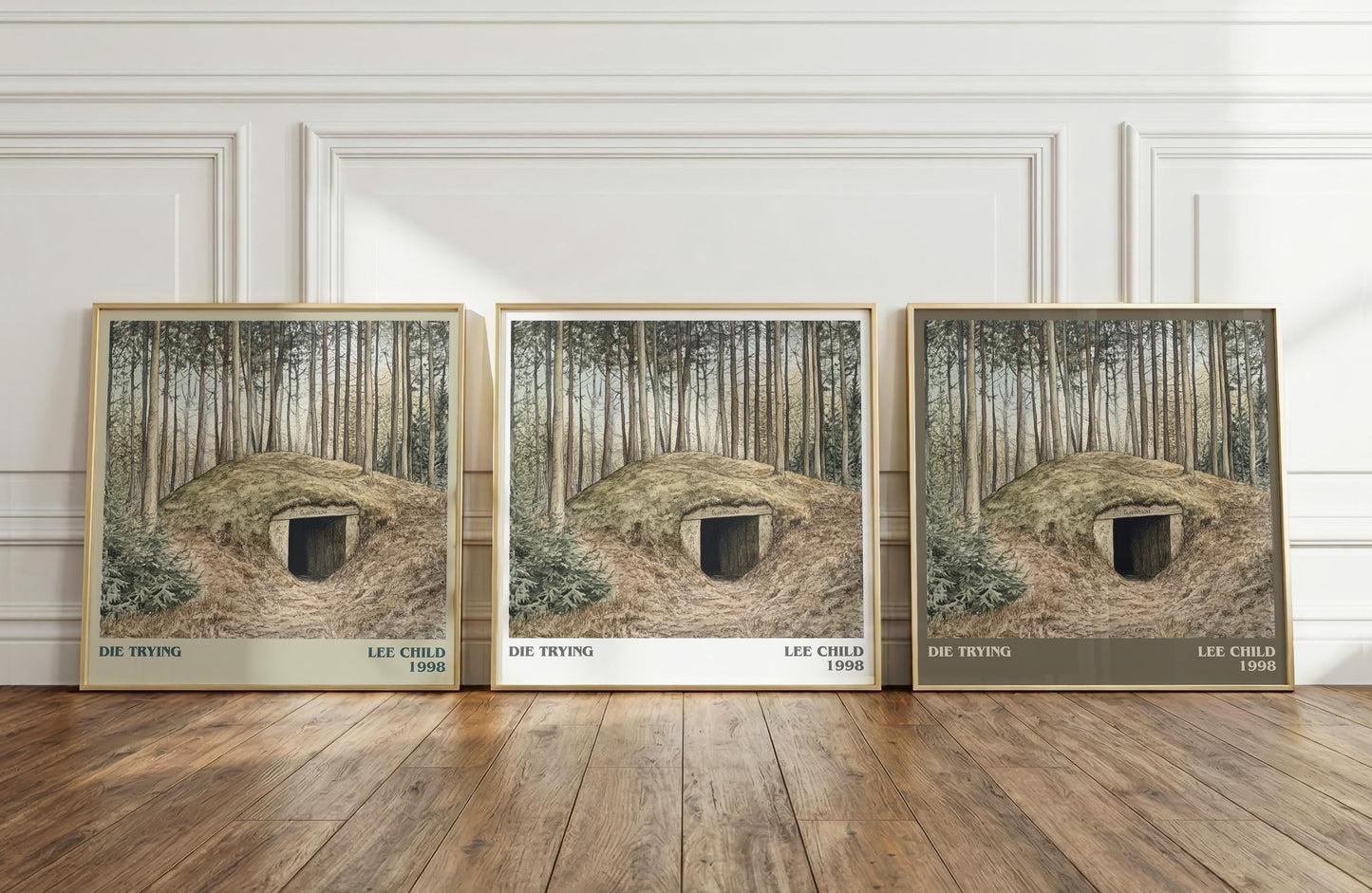 Die Trying literary print framed by window – literary home decor