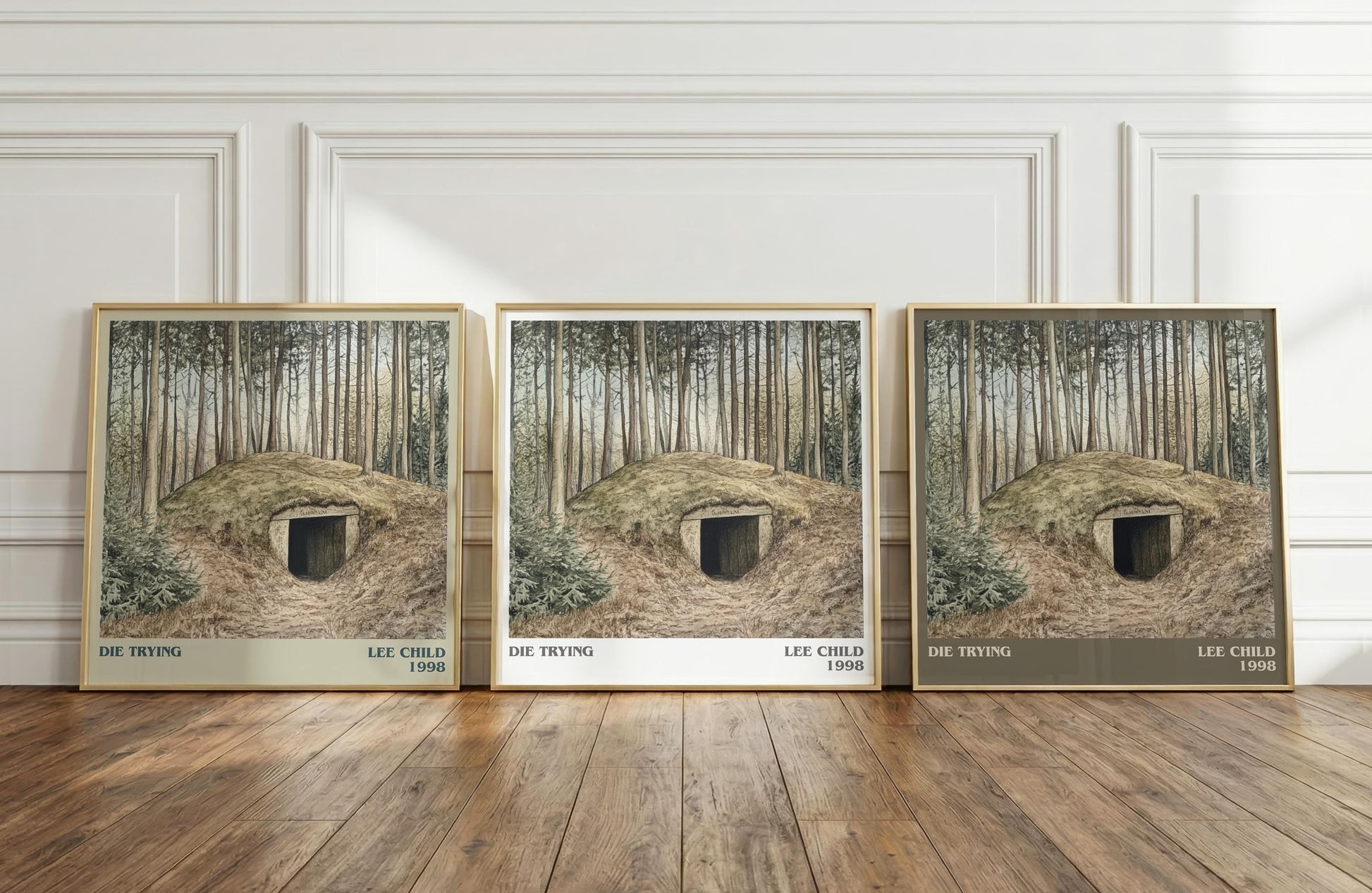 Die Trying literary print framed by window – literary home decor