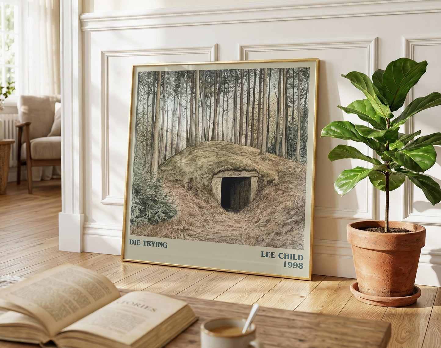 Die Trying literary poster paired in gallery wall – literary art prints