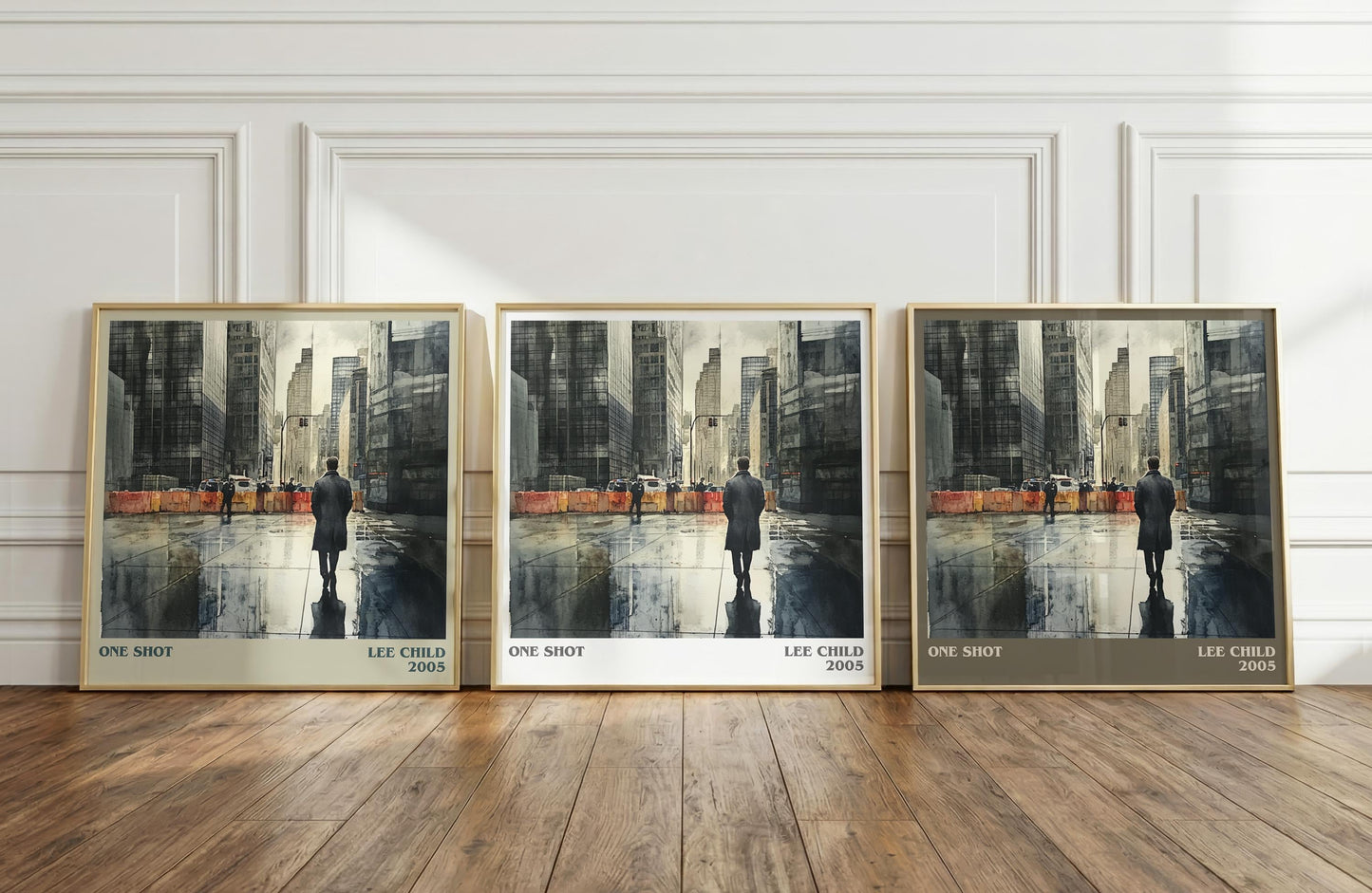 One Shot literary print framed by window – literary home decor