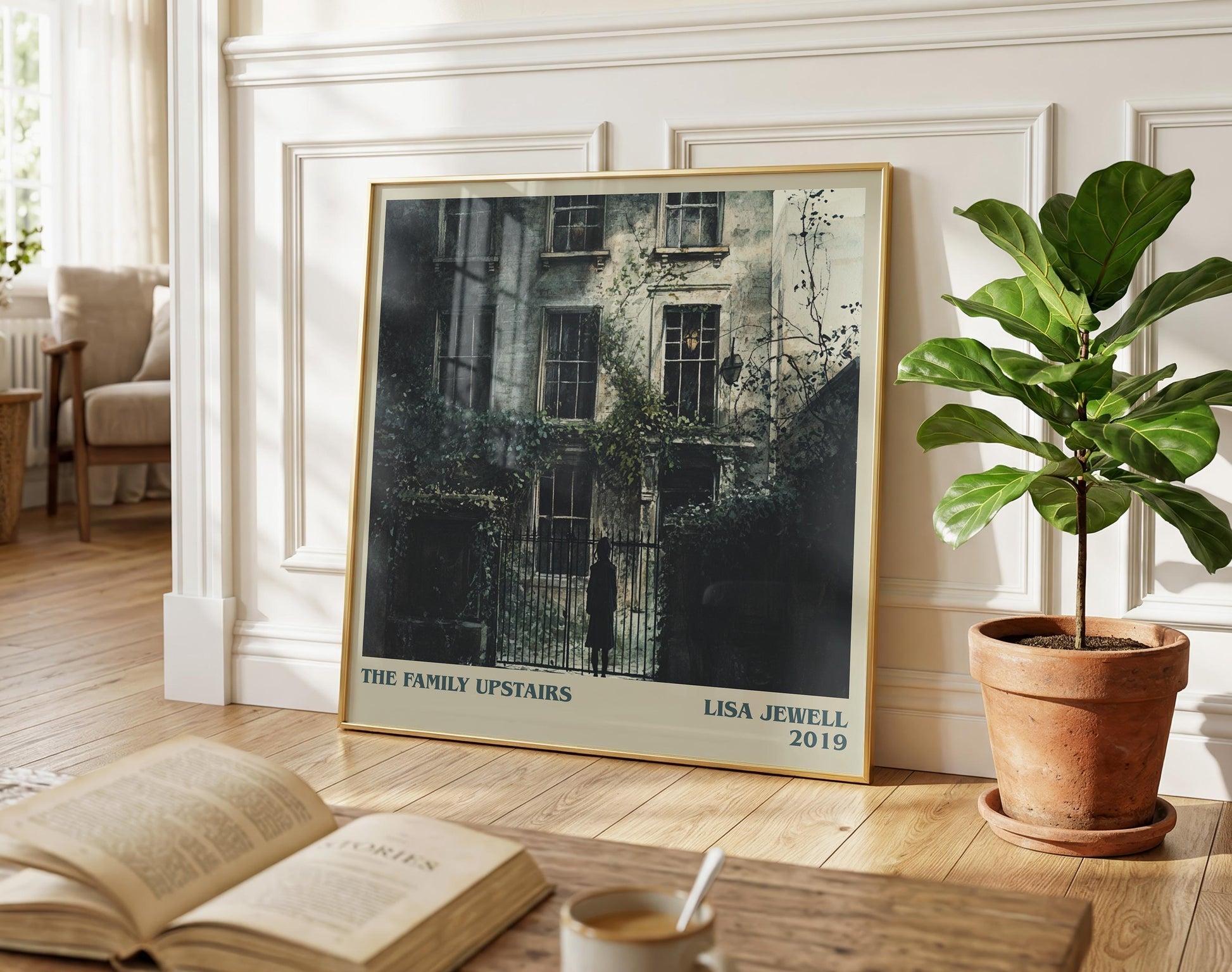 The Family Upstairs literary poster paired in gallery wall – literary art prints