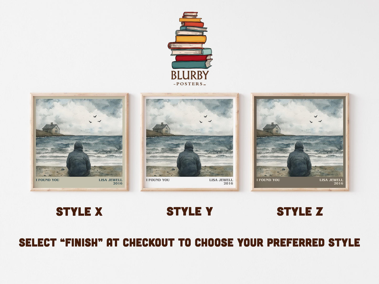 I Found You literary art print colour and style options – Lisa Jewell book art