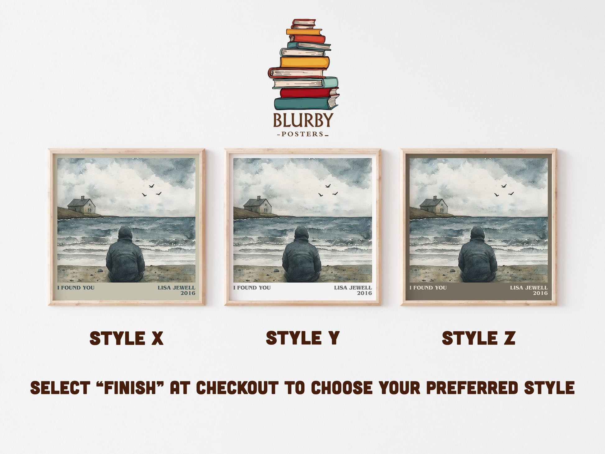 I Found You literary art print colour and style options – Lisa Jewell book art