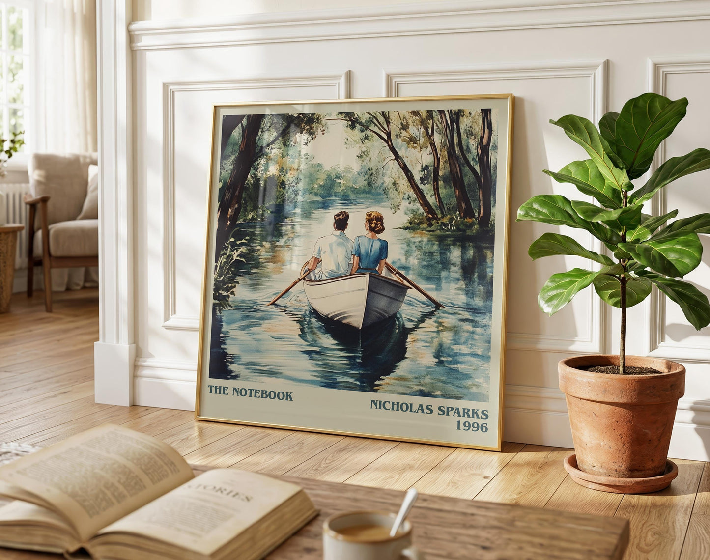 The Notebook literary poster paired in gallery wall – literary art prints