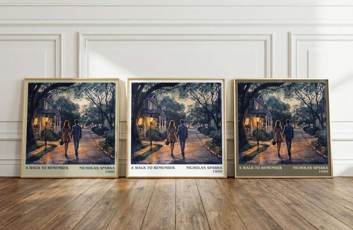 A Walk to Remember literary print framed by window – literary home decor
