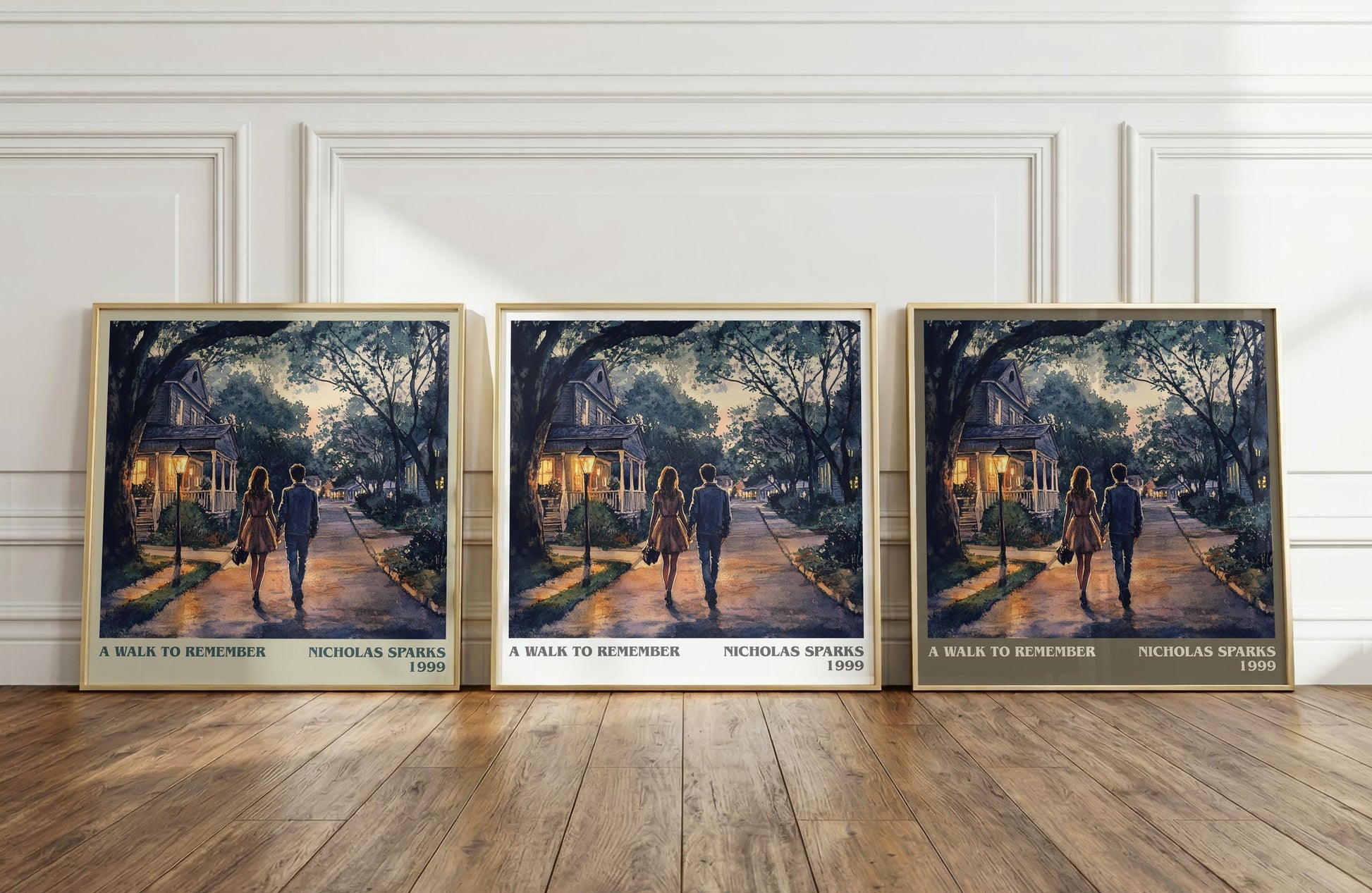 A Walk to Remember literary print framed by window – literary home decor
