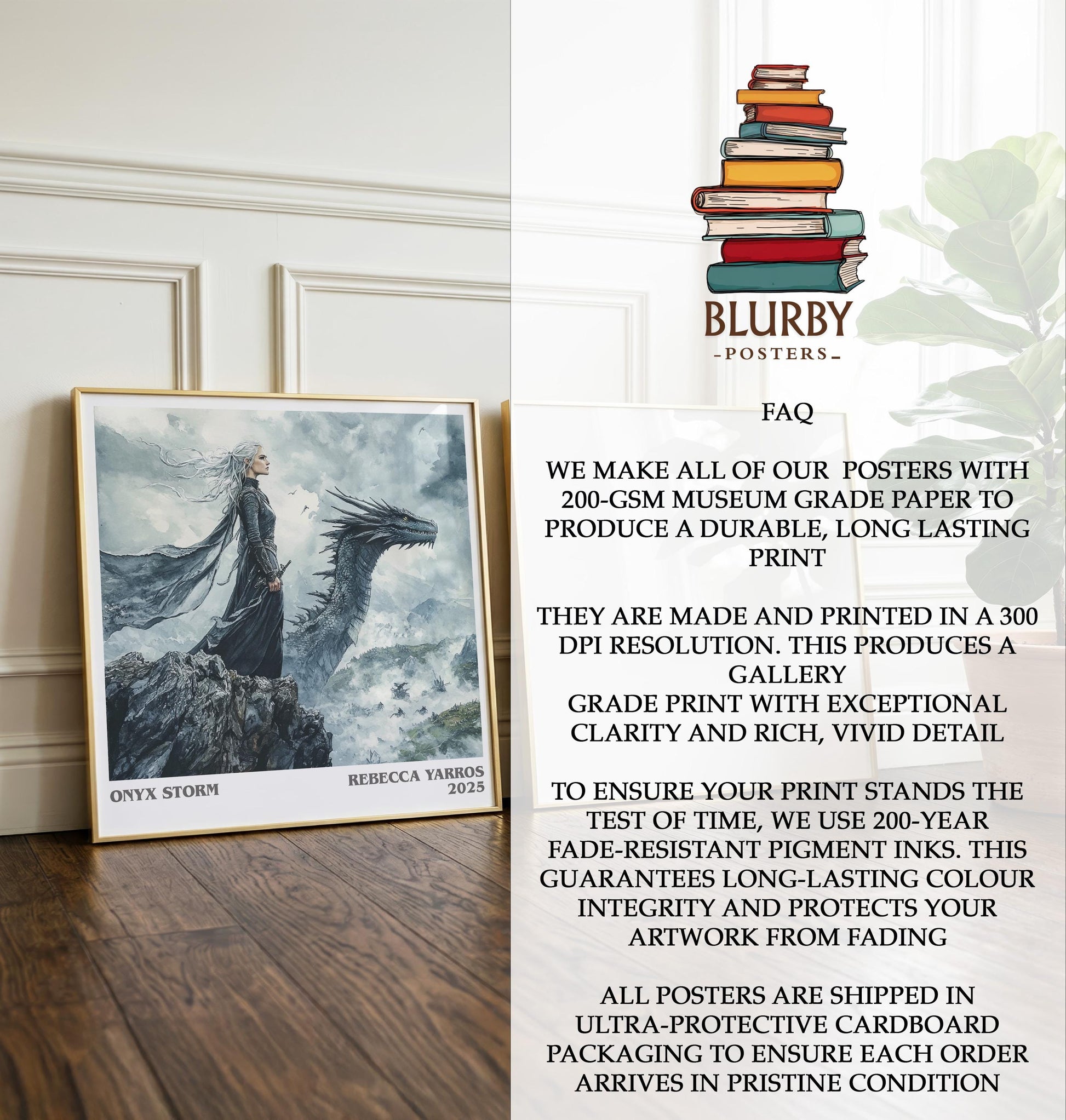 Onyx Storm by Rebecca Yarros | Book Poster | Literary Art Gift For Book Lover | Novel Inspired Wall Art | Free Delivery