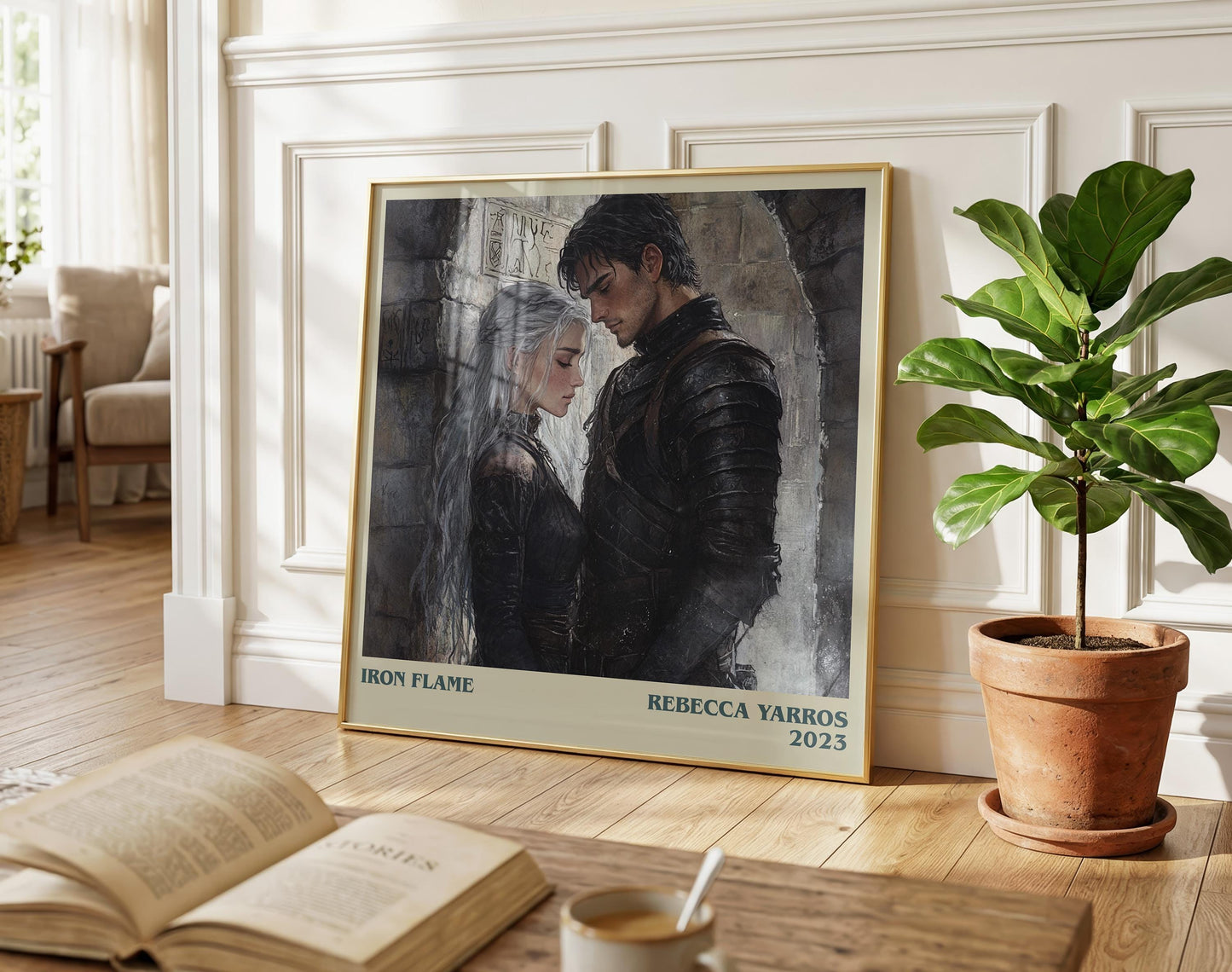 Iron Flame literary poster paired in gallery wall – literary art prints