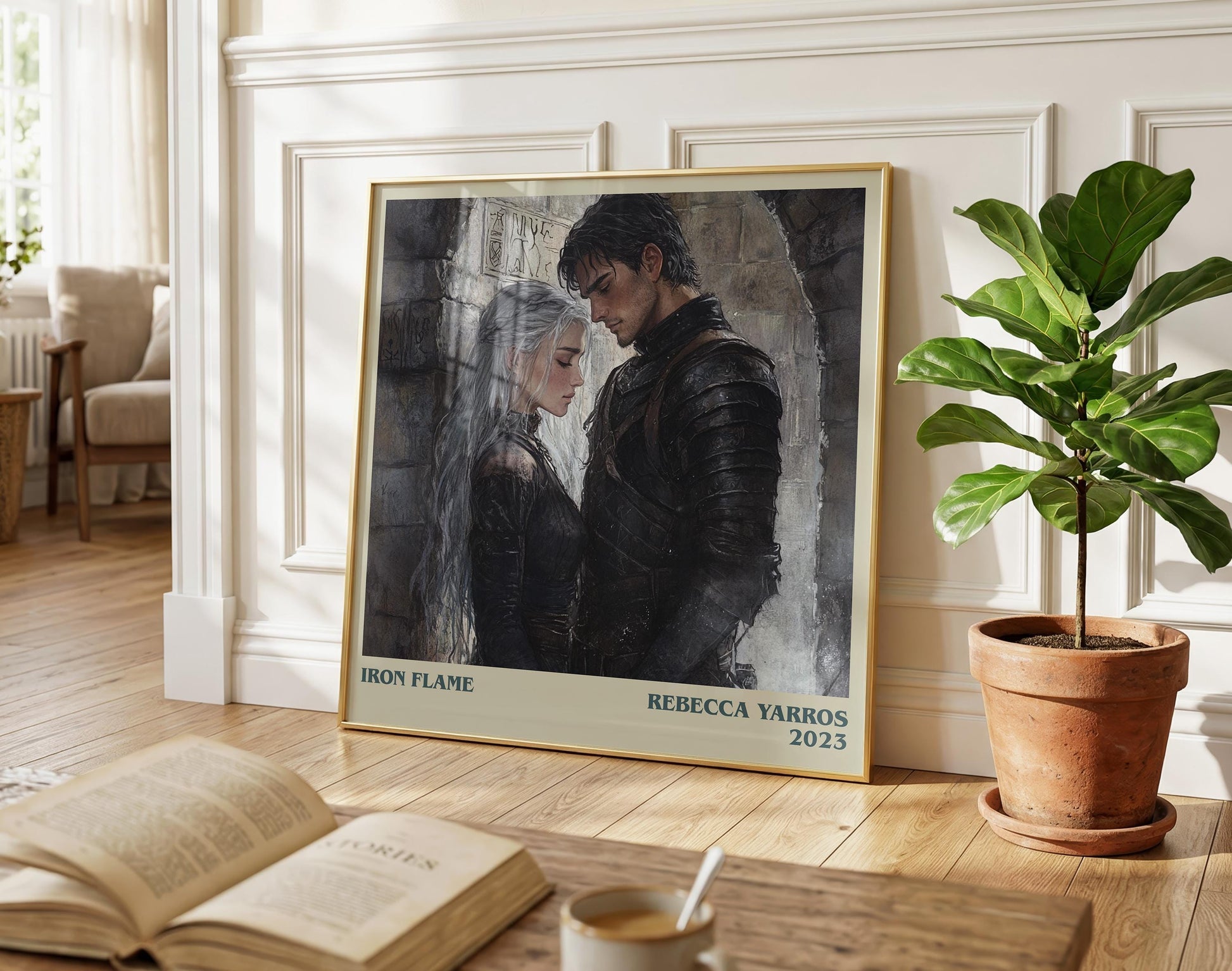 Iron Flame literary poster paired in gallery wall – literary art prints