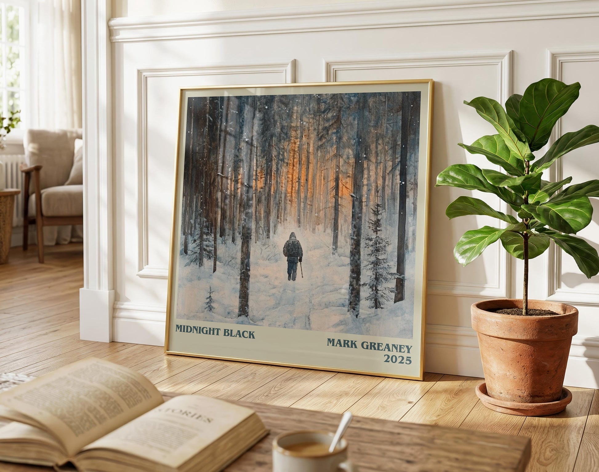 Midnight Black literary poster paired in gallery wall – literary art prints