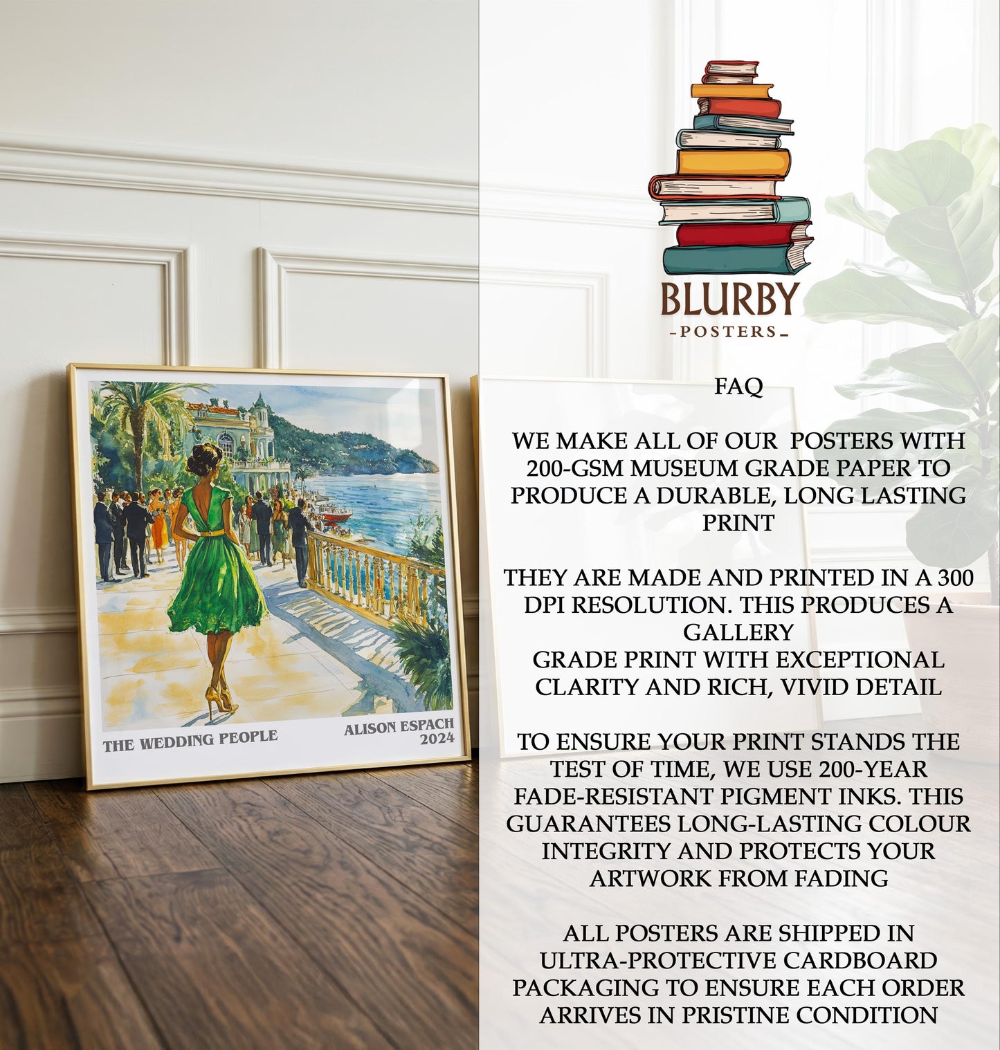 The Wedding People by Alison Espach | Book Poster | Literary Art Gift For Book Lover | Novel Inspired Wall Art | Free Delivery