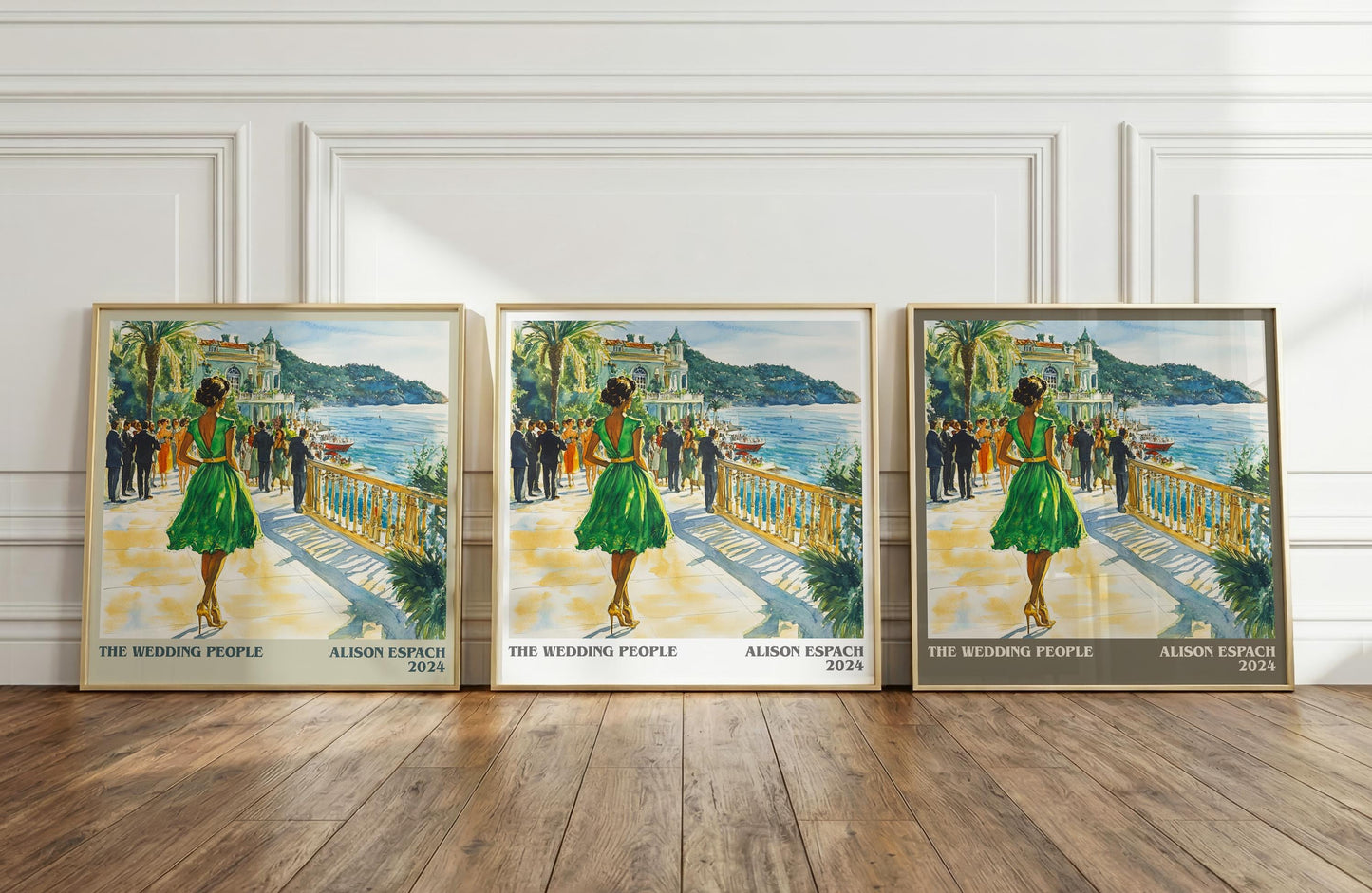 The Wedding People literary print framed by window – literary home decor