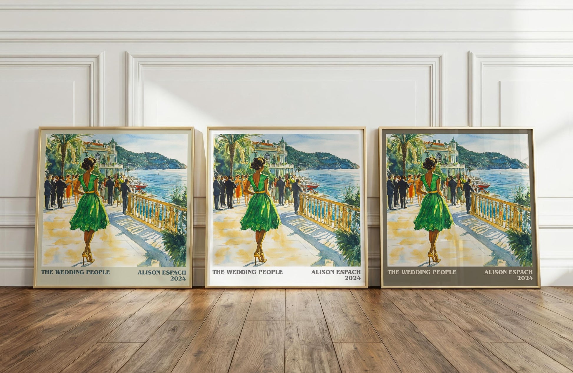 The Wedding People literary print framed by window – literary home decor