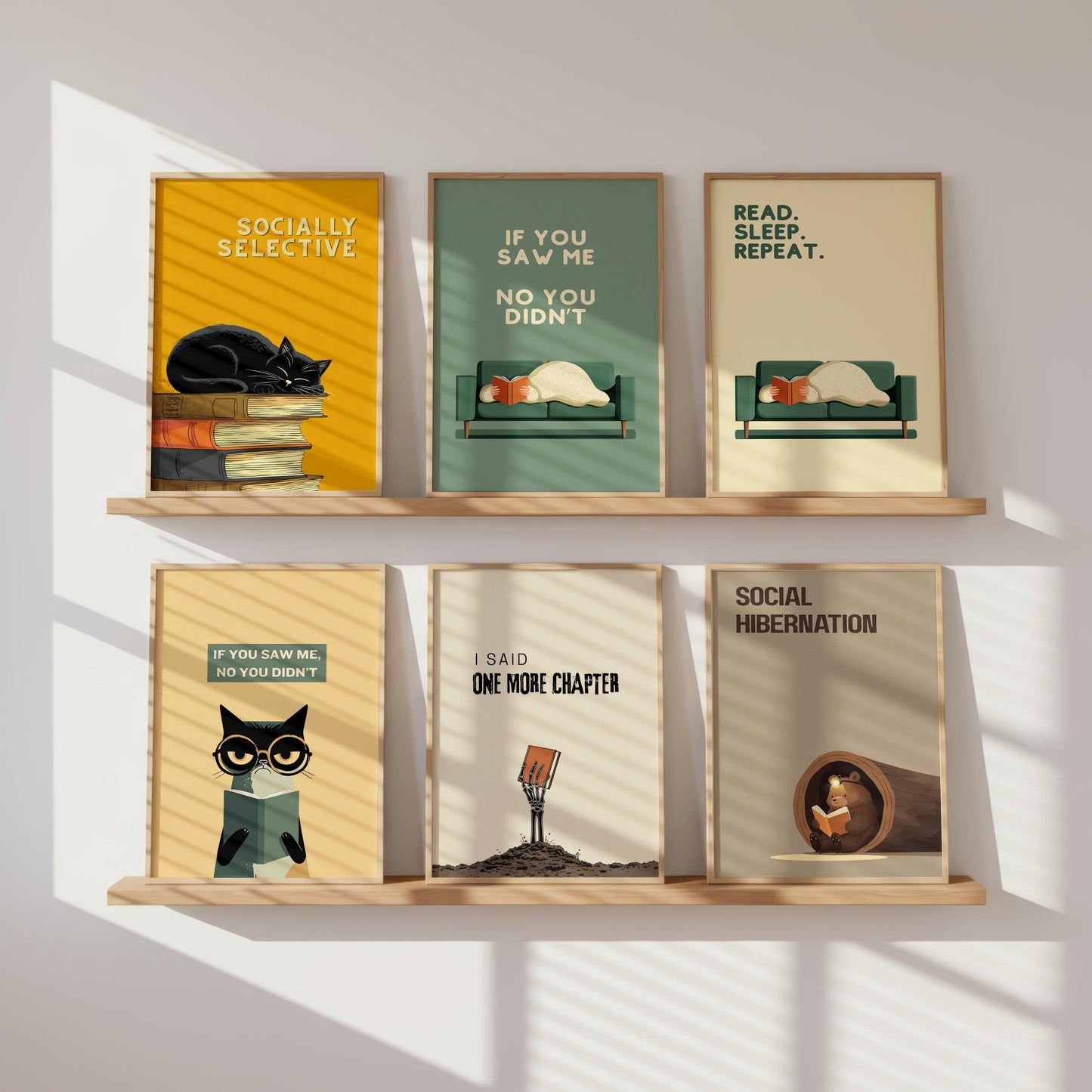If You Saw Me No You Didnt Sofa | Cozy Wall Decor | Book Lover Gift | Nook Poster | Reader Gift | Aesthetic Room Art | Minimalist Home Decor - Book Poster Art Print Decor Bookish