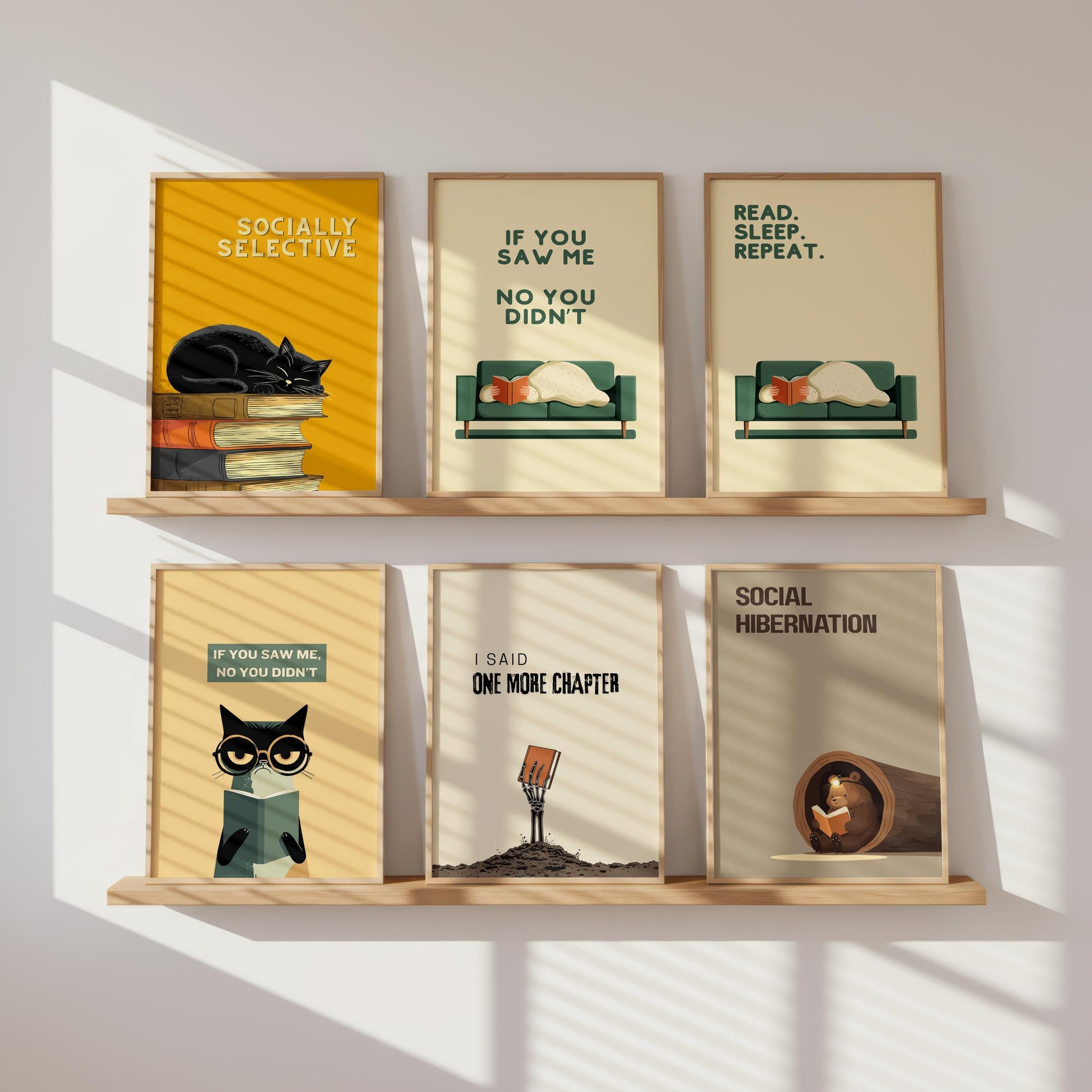If You Saw Me No You Didnt Sofa | Cozy Wall Decor | Book Lover Gift | Nook Poster | Reader Gift | Aesthetic Room Art | Minimalist Home Decor - Book Poster Art Print Decor Bookish