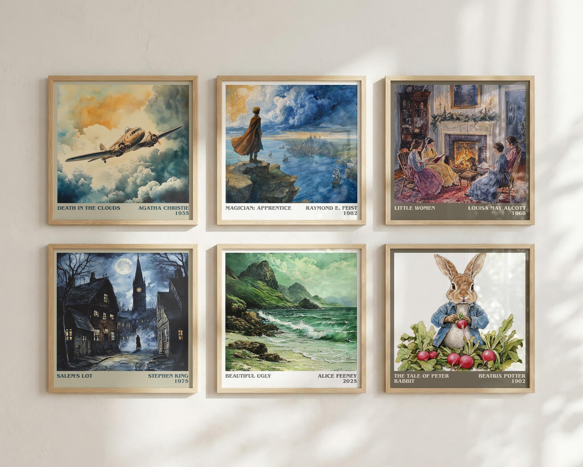 Beautiful Ugly literary book poster framed on wall – thriller wall art