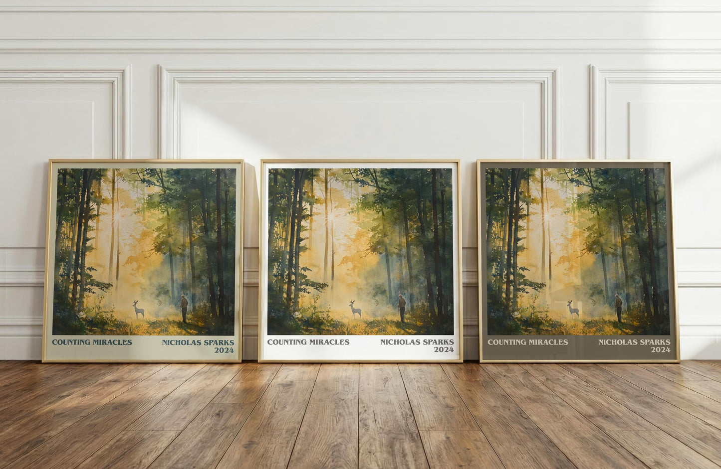 Counting Miracles literary print framed by window – literary home decor