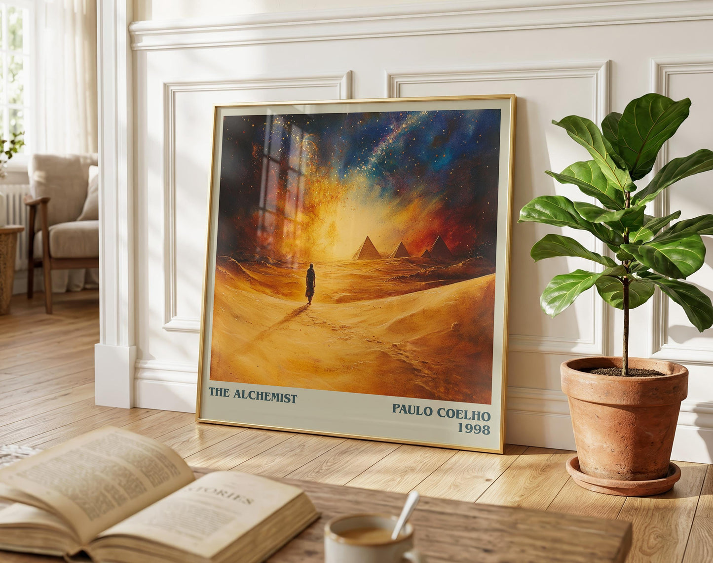 The Alchemist literary poster paired in gallery wall – literary art prints
