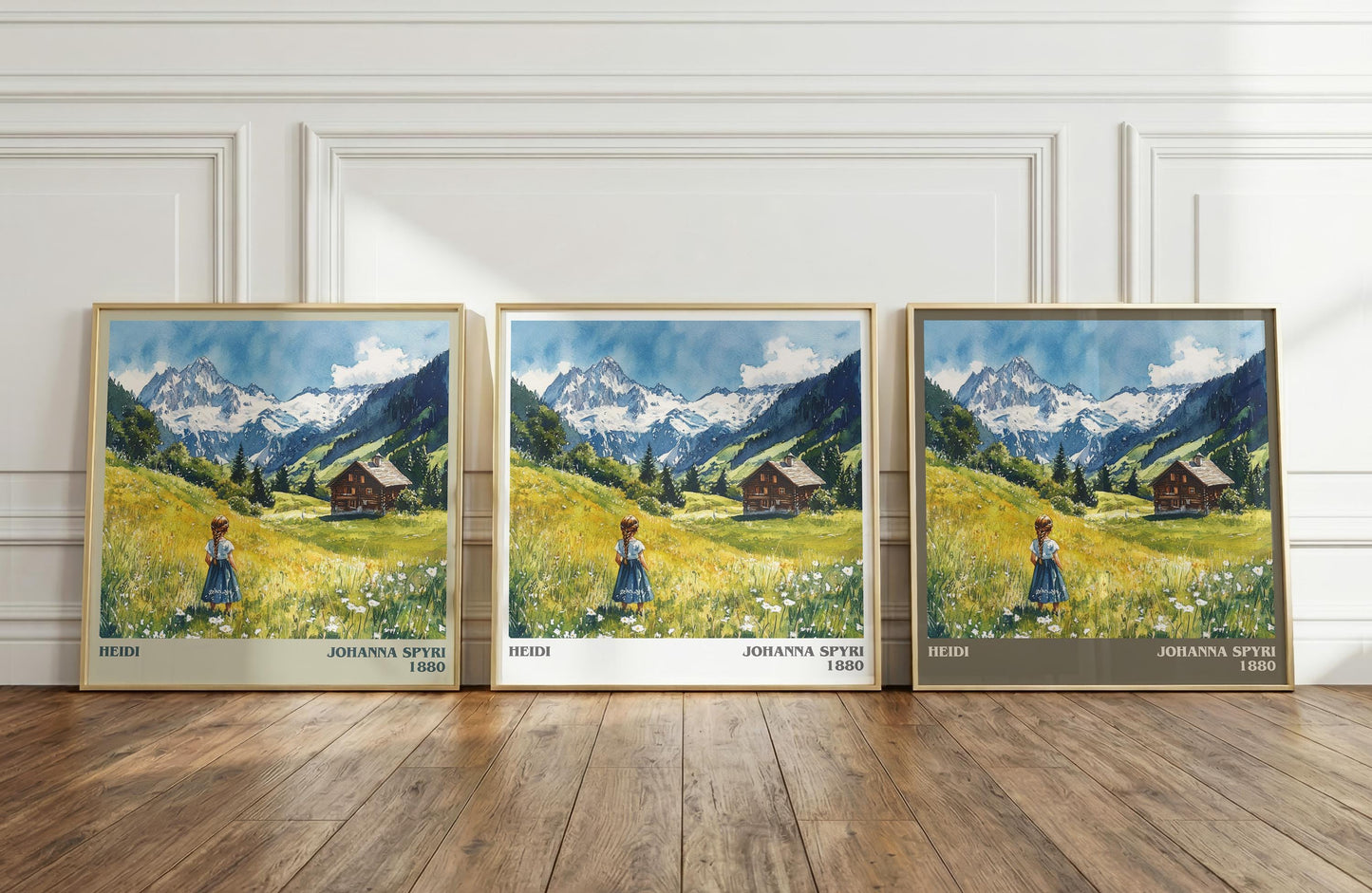 Heidi literary print framed by window – literary home decor